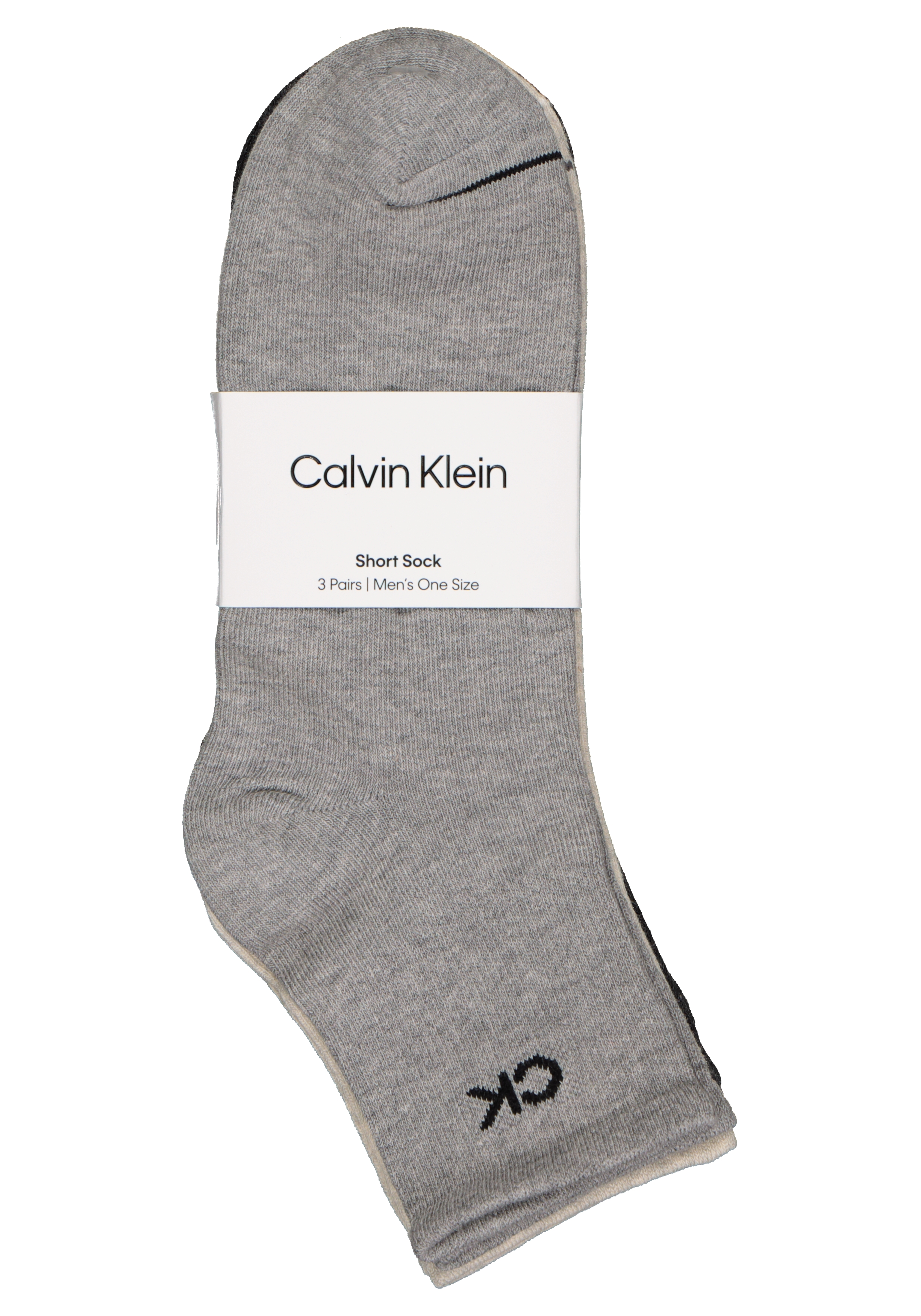 Calvin Klein herensokken Nick (3-pack), hoge enkelsokken, drie tinten grijs