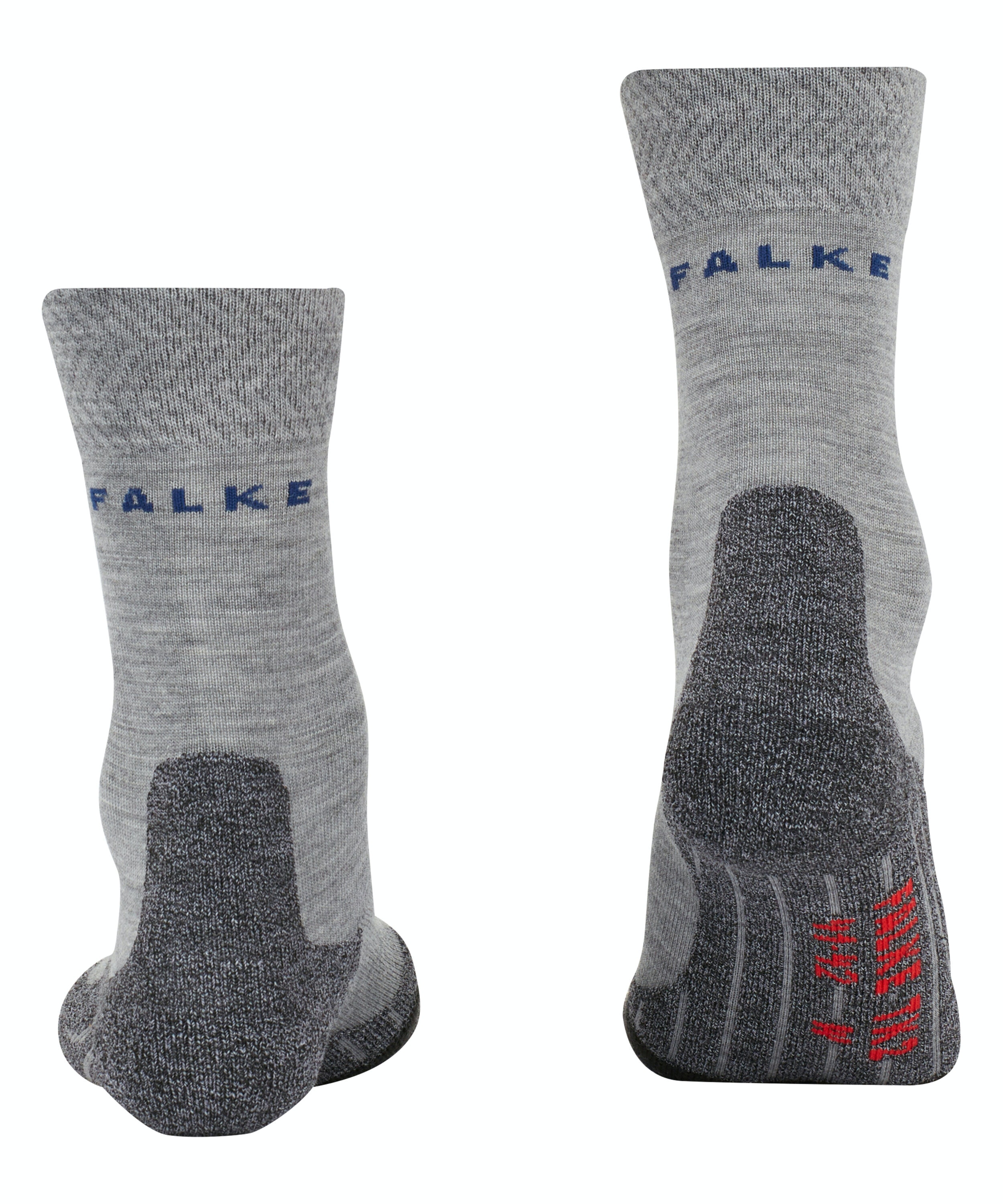 FALKE TK2 Explore Melange dames trekking sokken, grijs (m.grey melange)