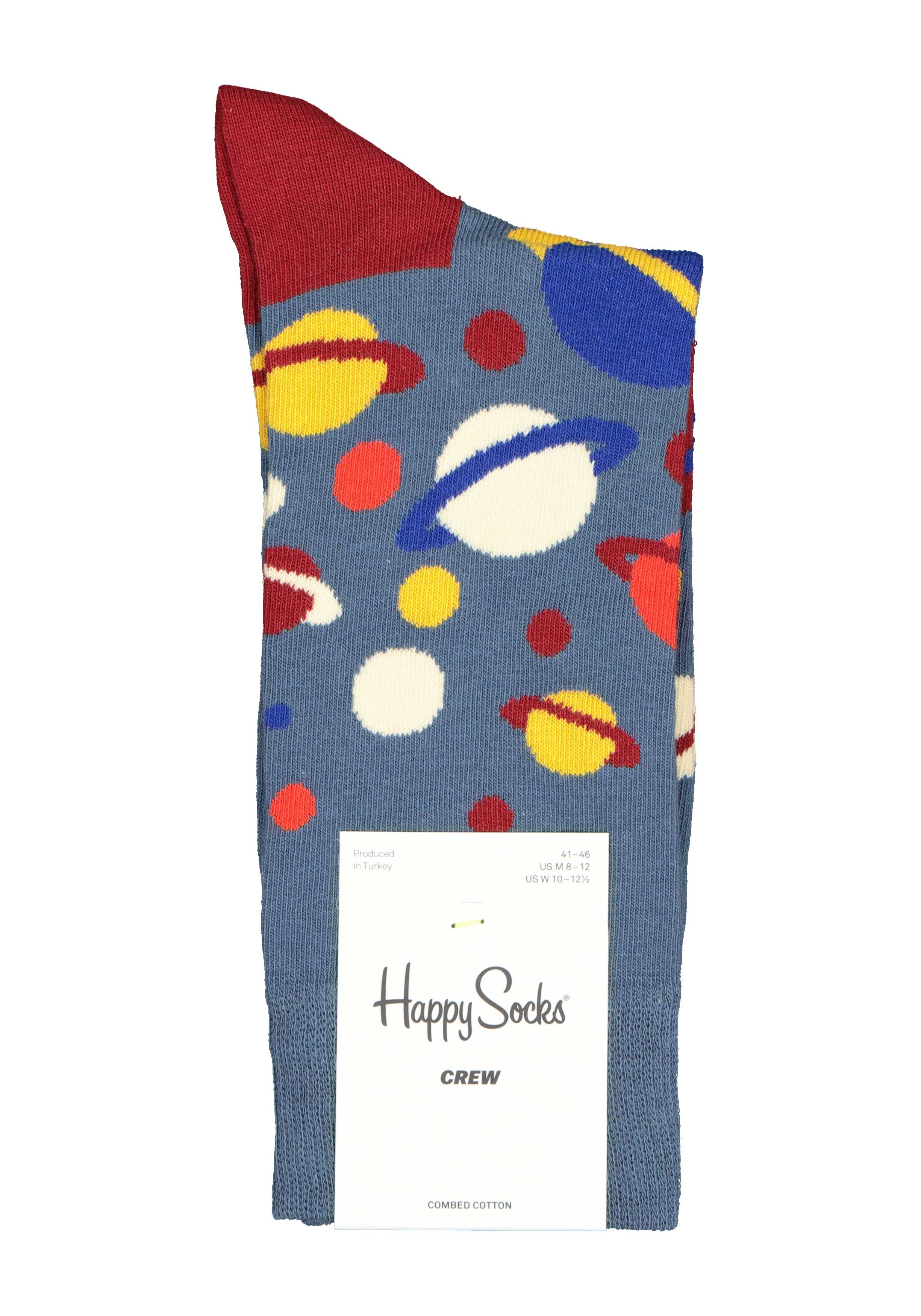 Happy Socks The Milky Way Sock, planeten in het blauw