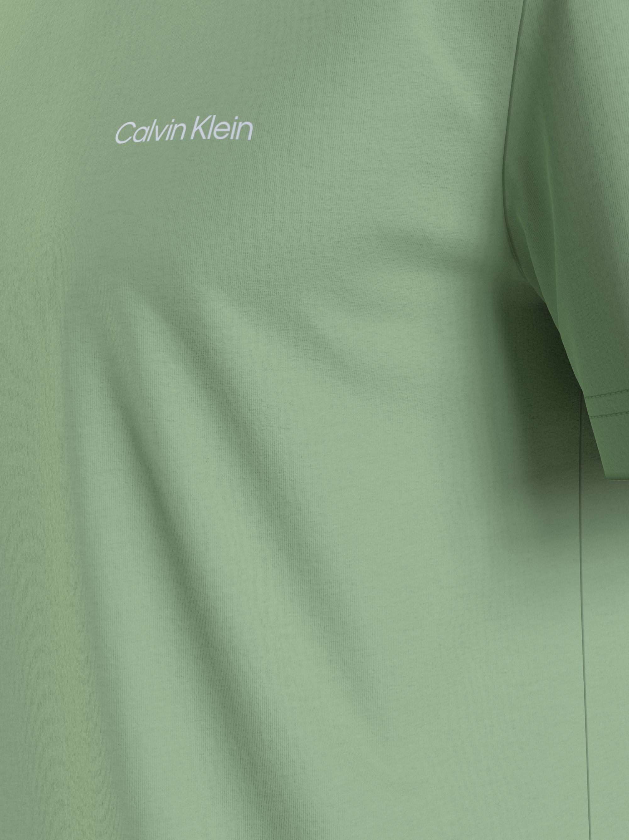 Calvin Klein Micro Logo Interlock T-shirt, heren T-shirt korte mouw O-hals, groen