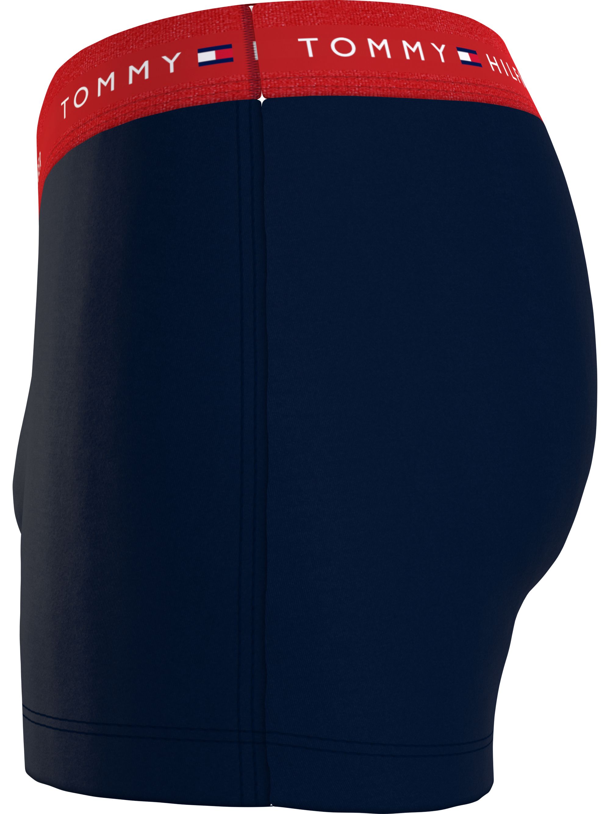 Tommy Hilfiger trunk (5-pack), heren boxers normale lengte, blauw met gekleurde tailleband