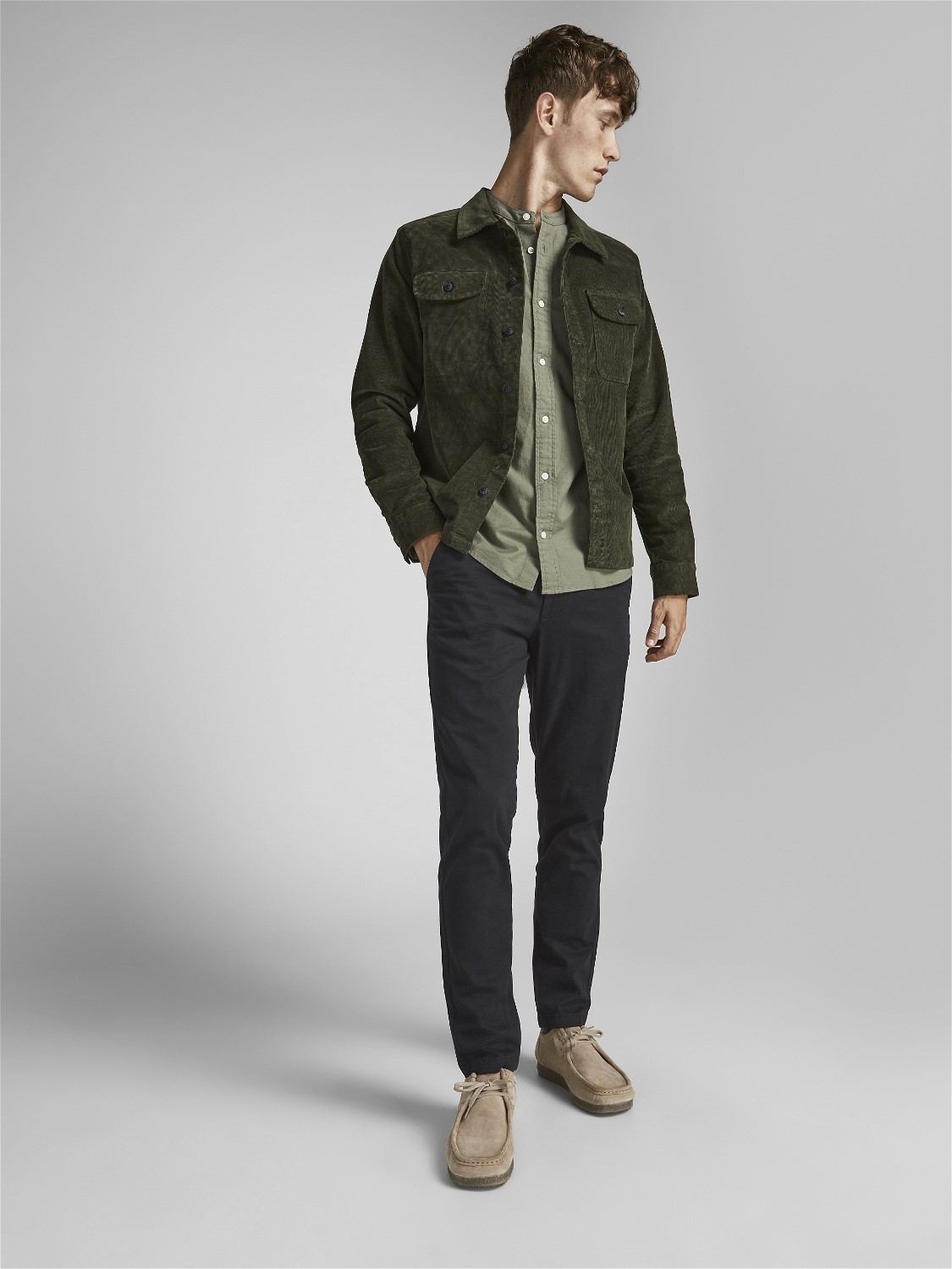 JACK & JONES Marco Dave loose fit, heren chino, zwart