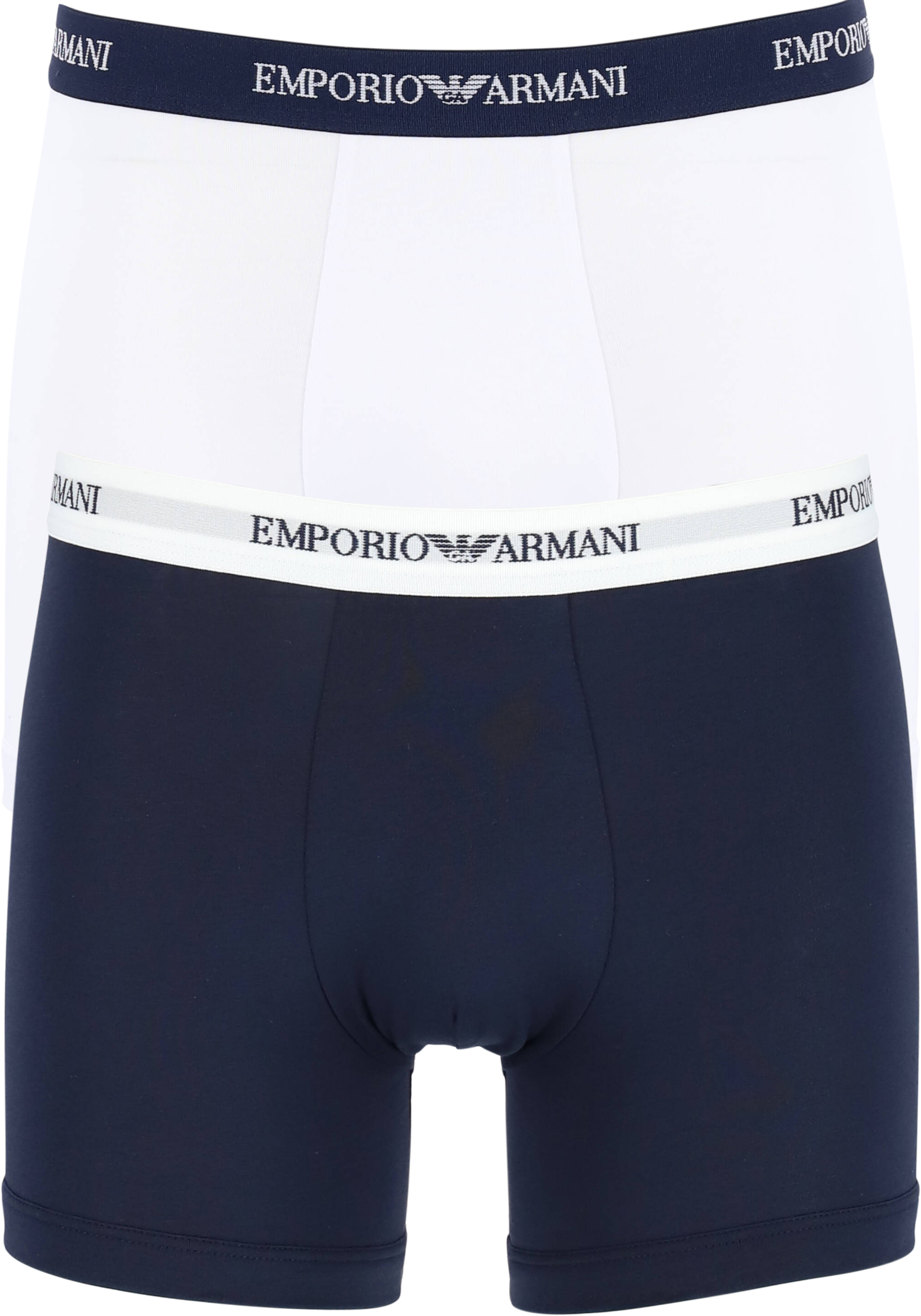 Emporio Armani Boxers Essential Core (2-pack), heren boxers normale lengte, blauw en wit