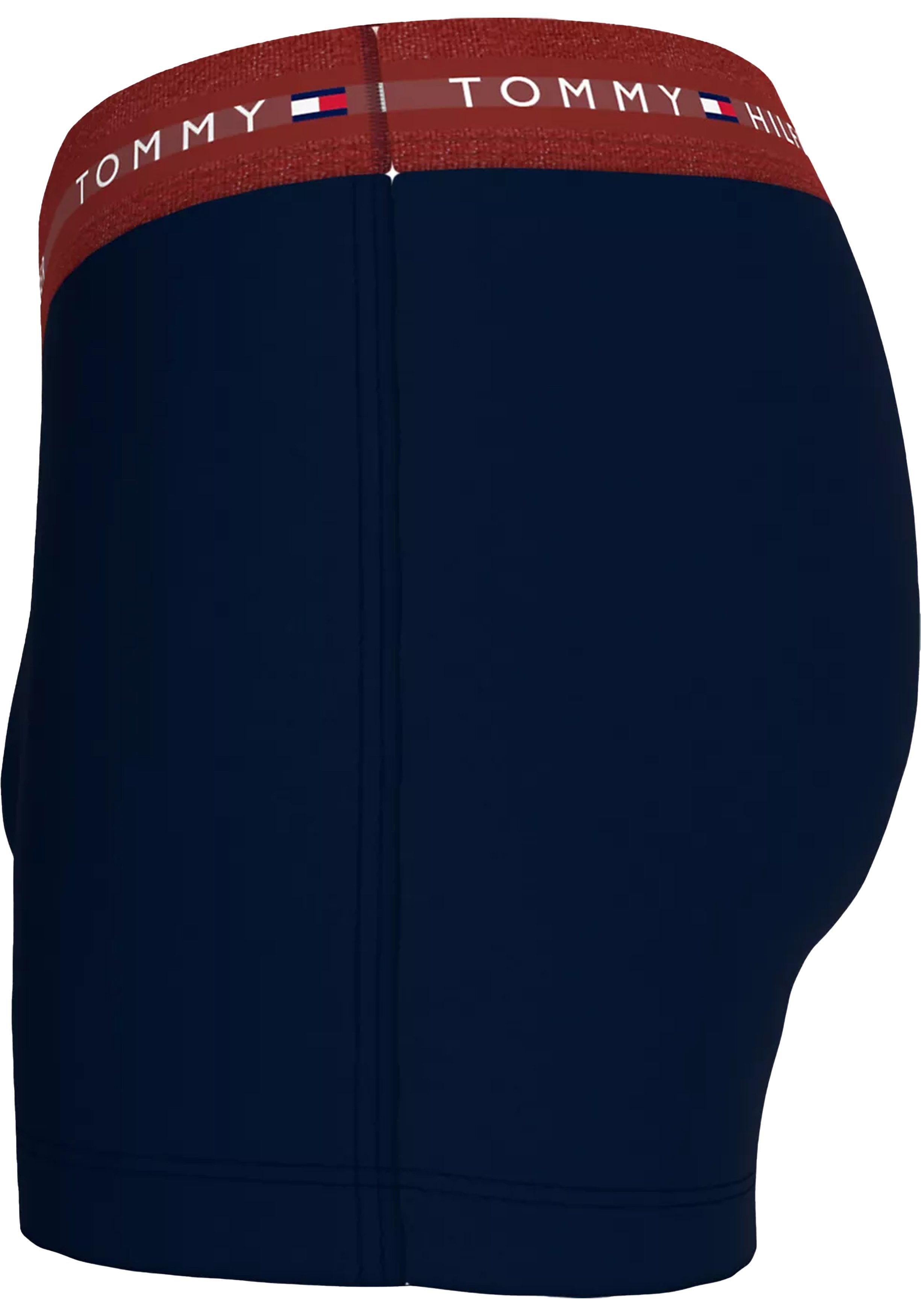 Tommy Hilfiger trunk (3-pack), heren boxers normale lengte, blauw met gekleurde tailleband