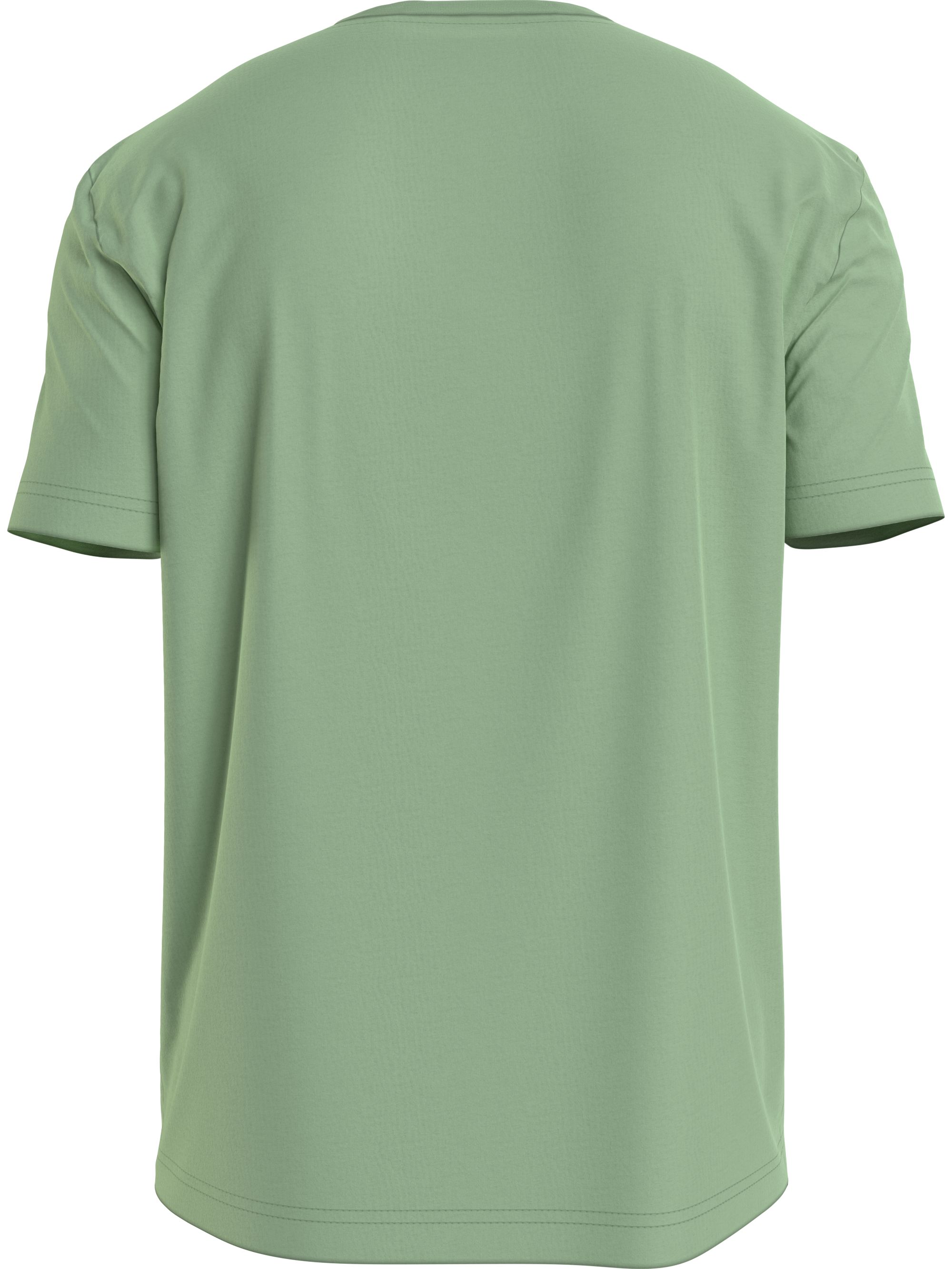 Calvin Klein Micro Logo Interlock T-shirt, heren T-shirt korte mouw O-hals, groen