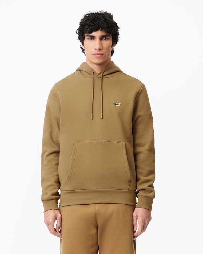 Lacoste heren hoodie sweatshirt, cookie lichtbruin