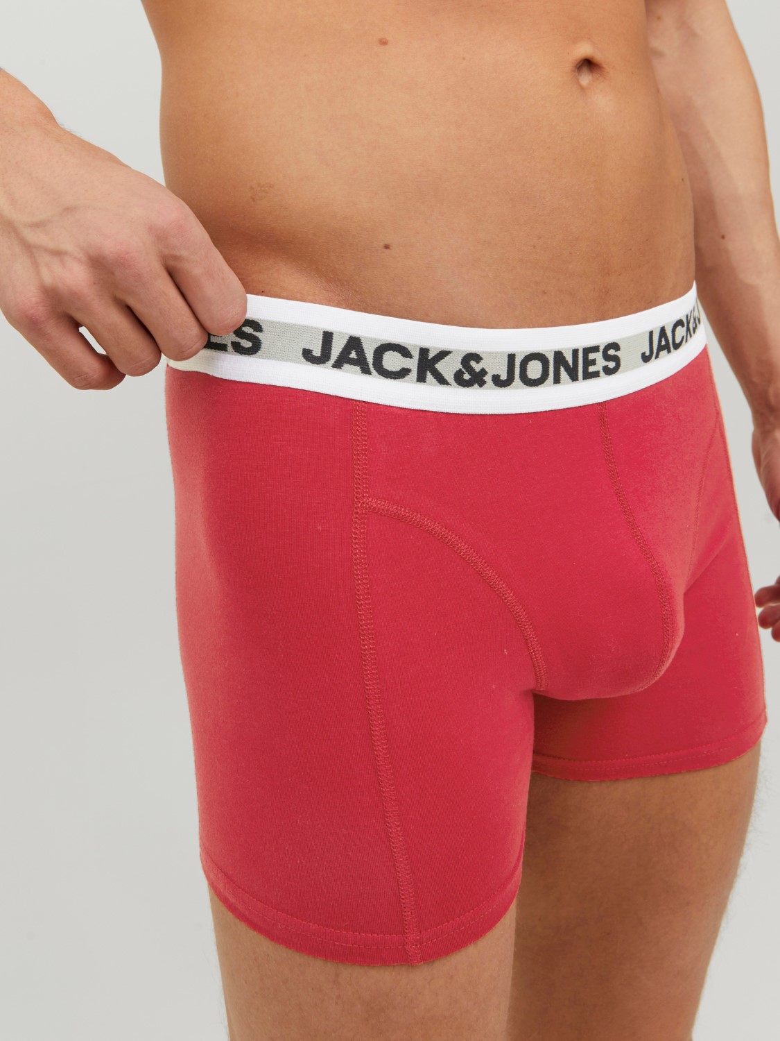 JACK & JONES Jacrikki trunks (3-pack), heren boxers normale lengte, groen, blauw en rood