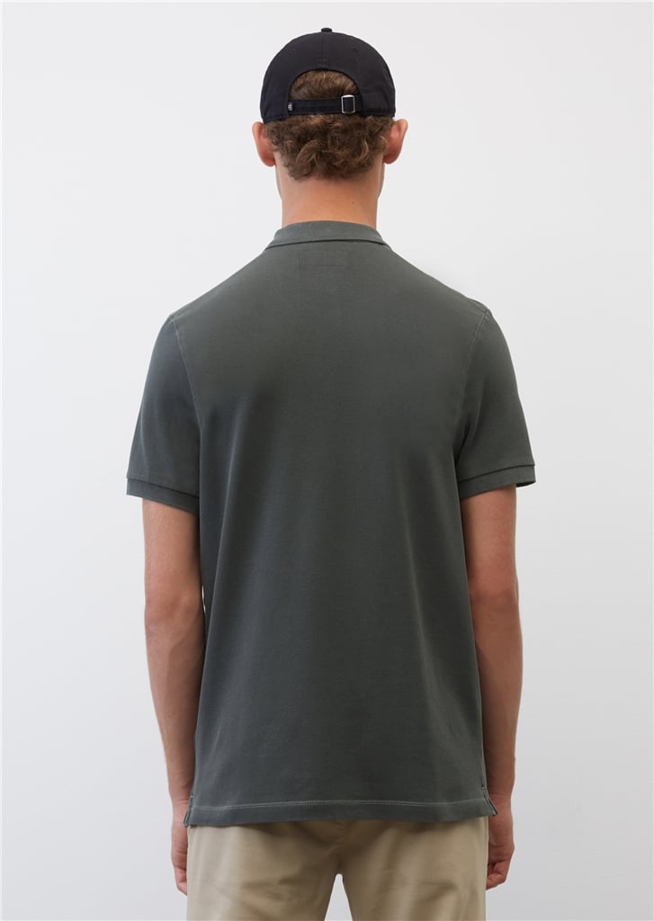 Marc O'Polo shaped fit polo, heren poloshirt, zwart