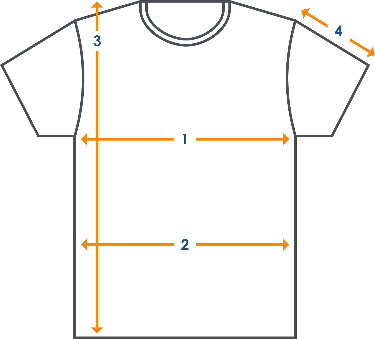 Meetinstructie t-shirt korte mouw