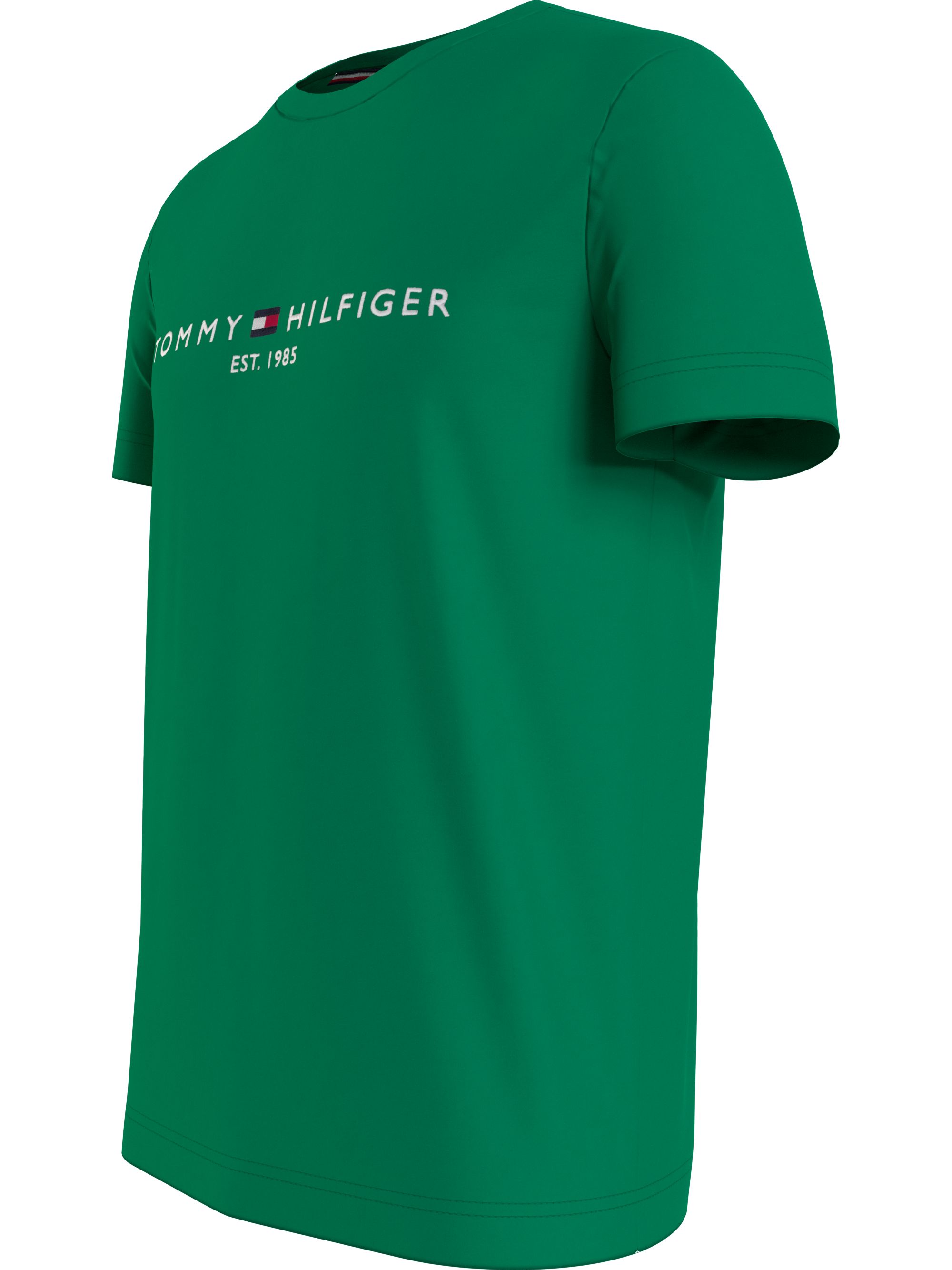 Tommy Hilfiger Tommy Logo Tee, heren T-shirt korte mouw O-hals, groen