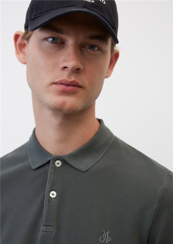 Marc O'Polo shaped fit polo, heren poloshirt, zwart