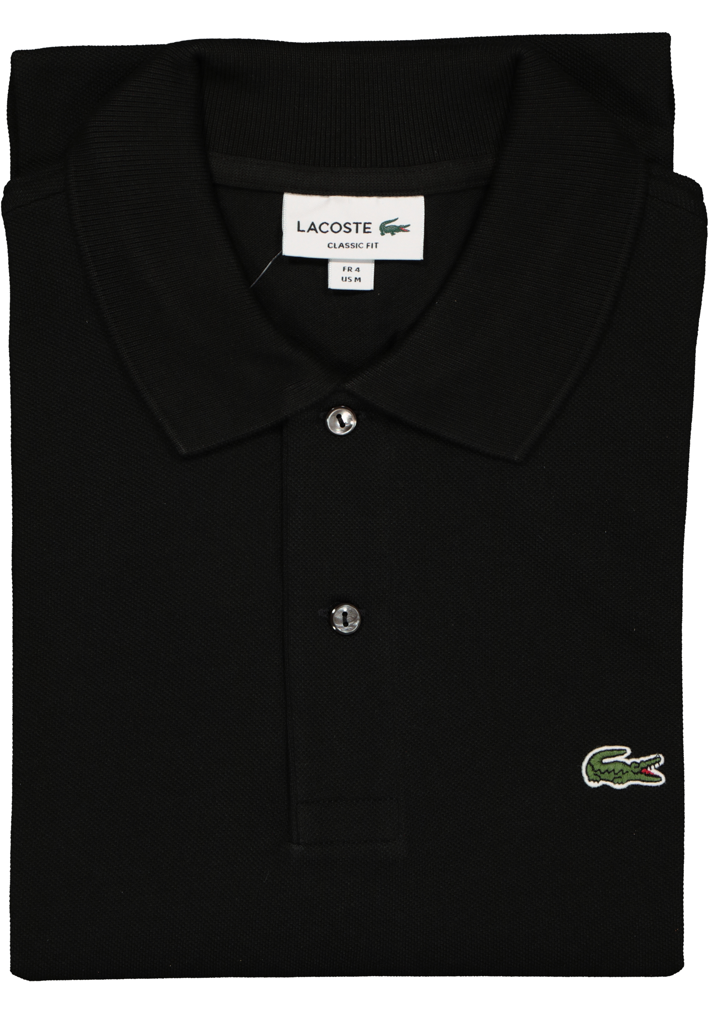 Lacoste Classic Fit polo, zwart