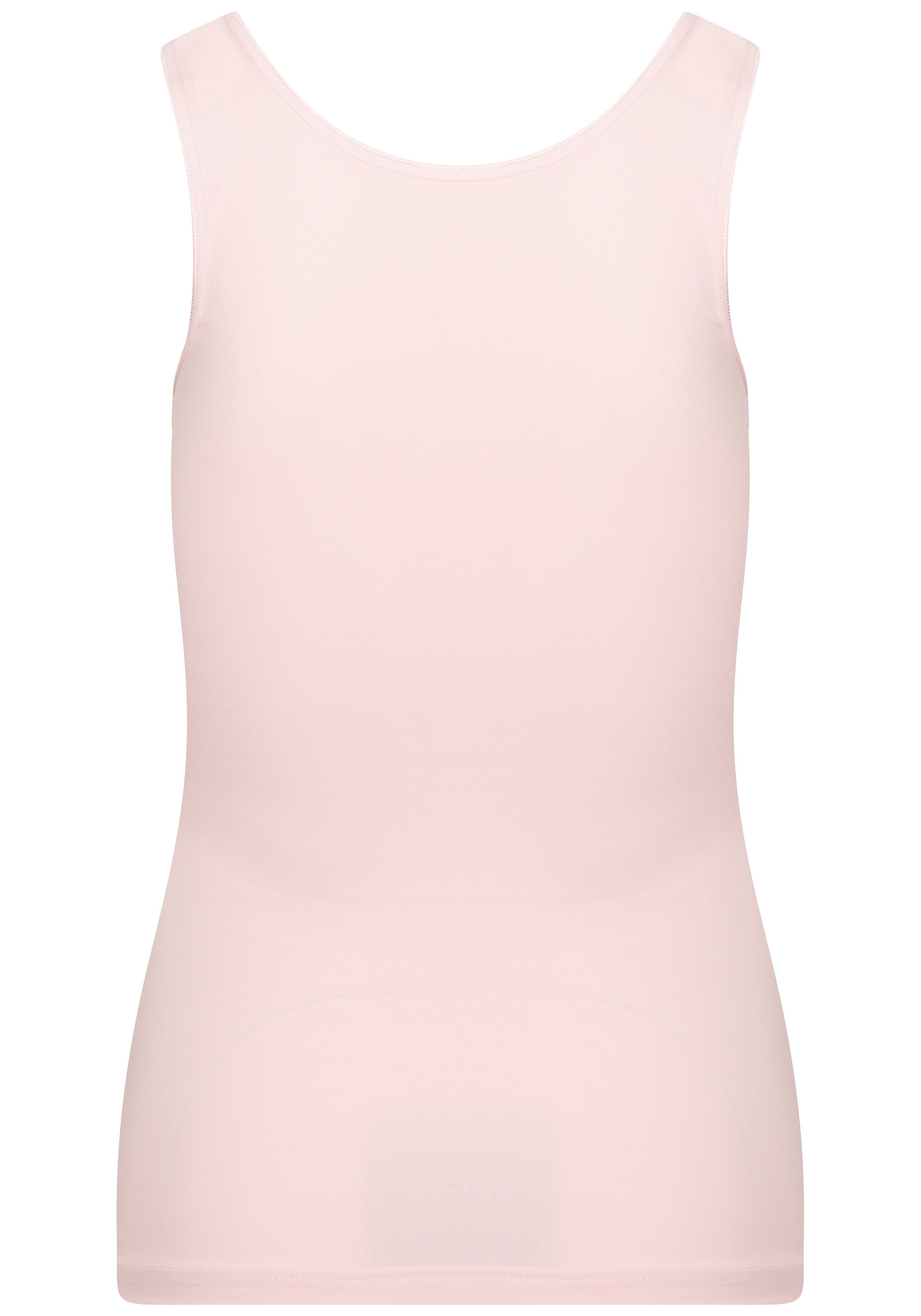 RJ Bodywear Pure Color dames top (1-pack), hemdje met brede banden, roze