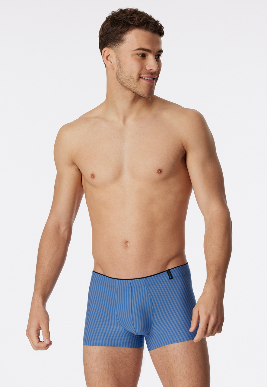 SCHIESSER Long Life Soft boxer (1-pack), heren shorts oceaanblauw gestreept