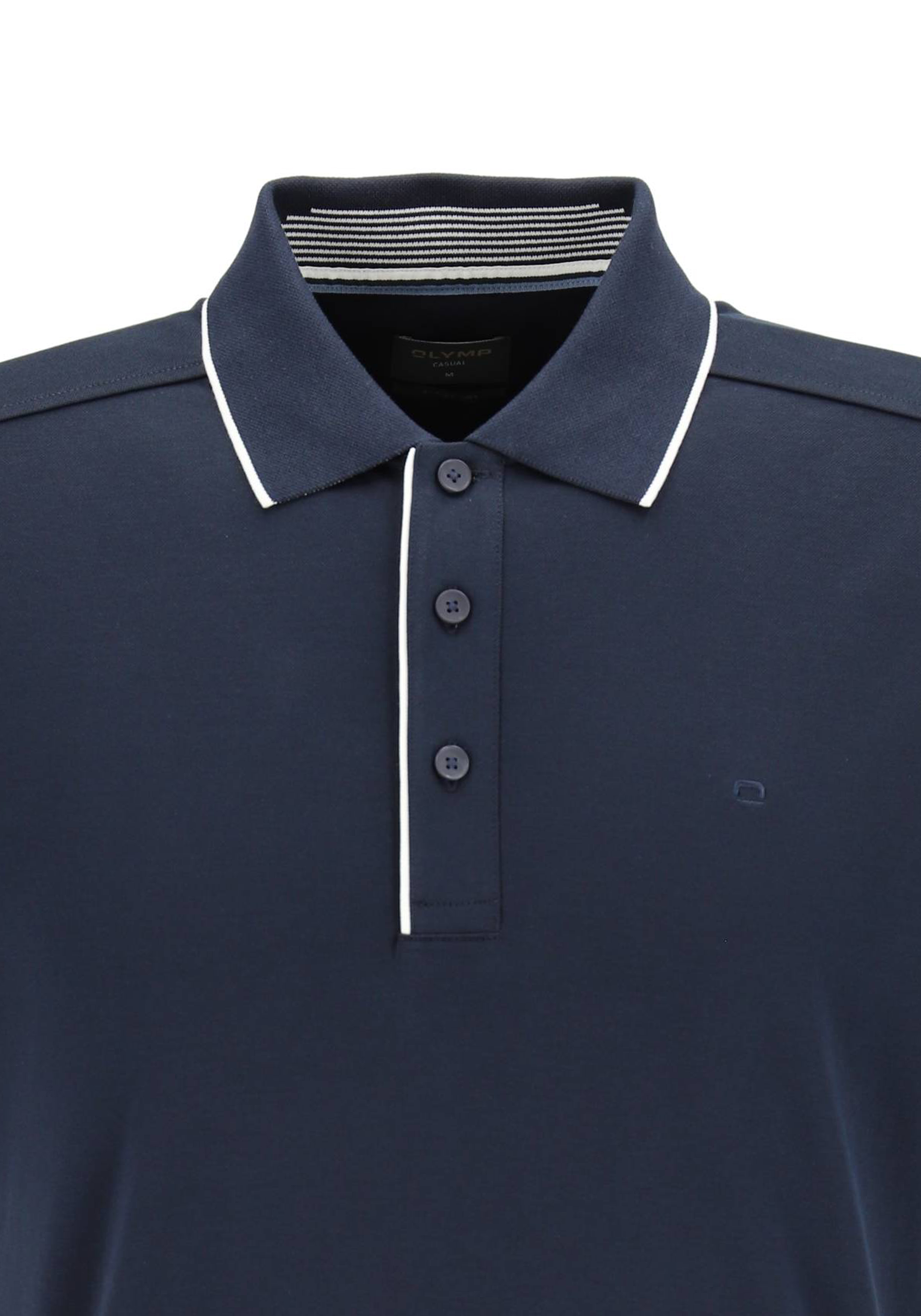 OLYMP Polo Casual, modern fit polo, marine blauw