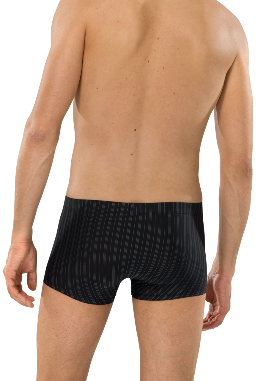 SCHIESSER Nachtschwarmer boxer (1-pack), heren short microvezel zwart gestreept