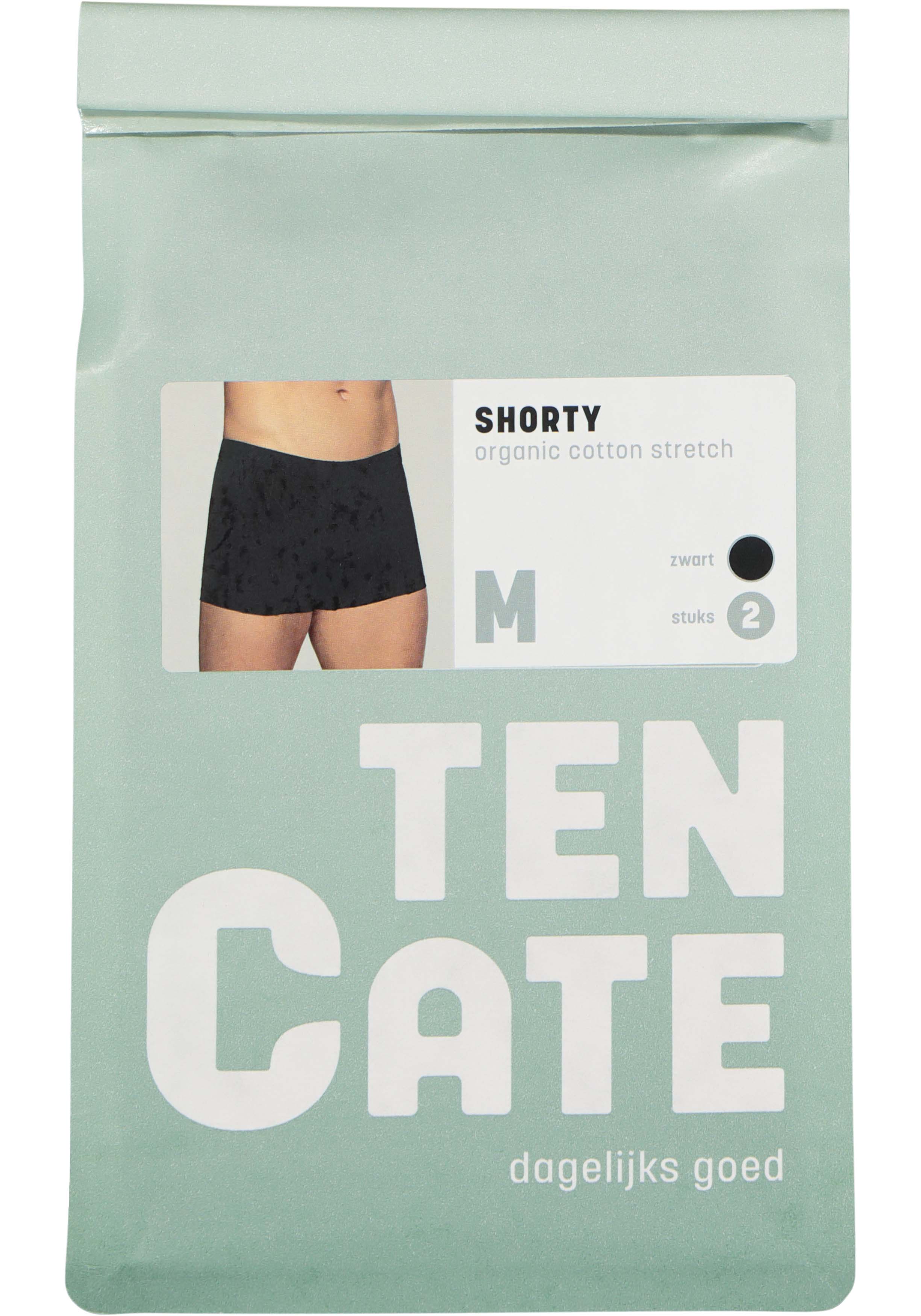 TEN CATE Basics men shorty (2-pack), heren boxers kort, zwart