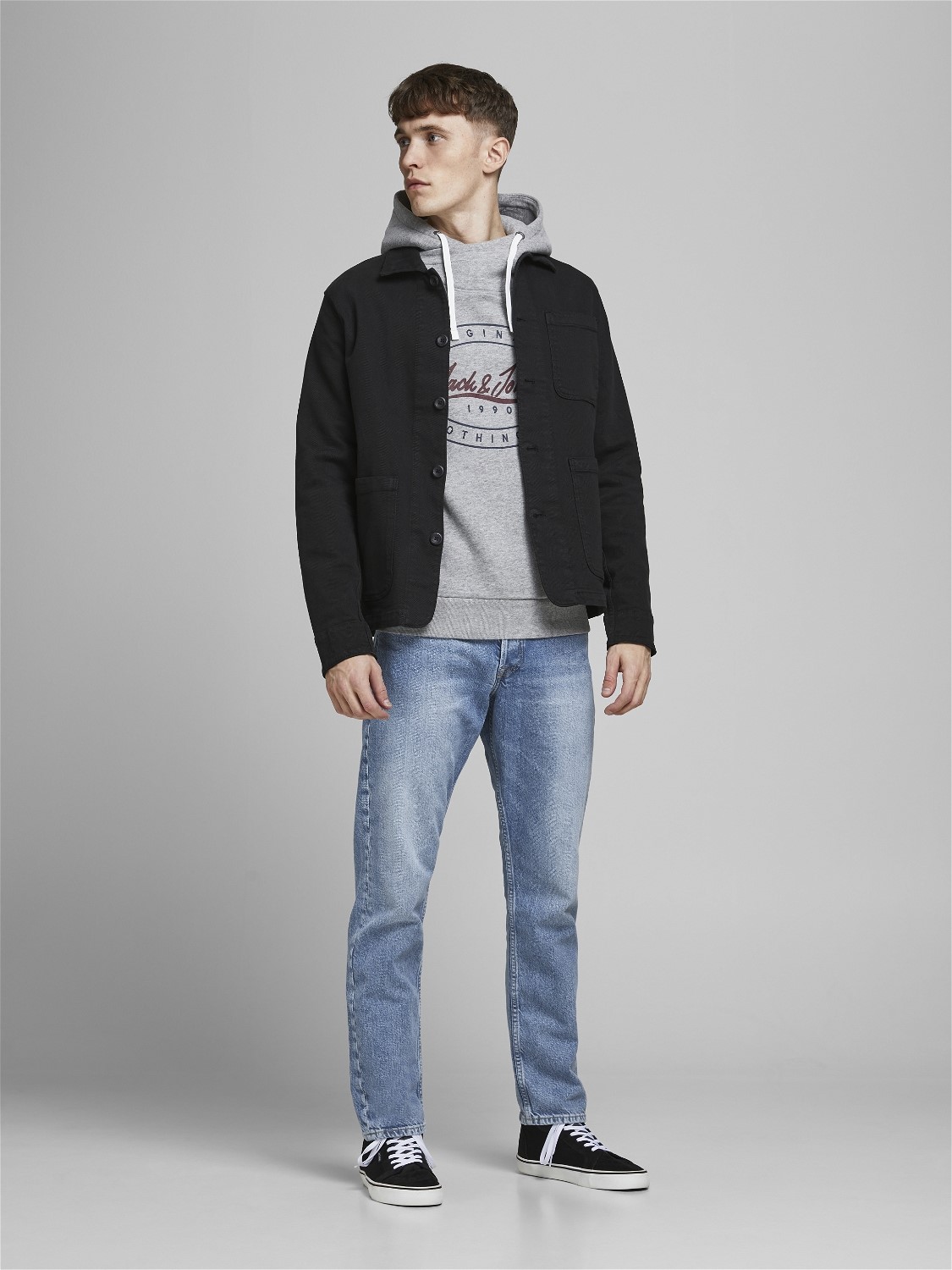 JACK & JONES Chris Original loose fit, heren jeans, denimblauw