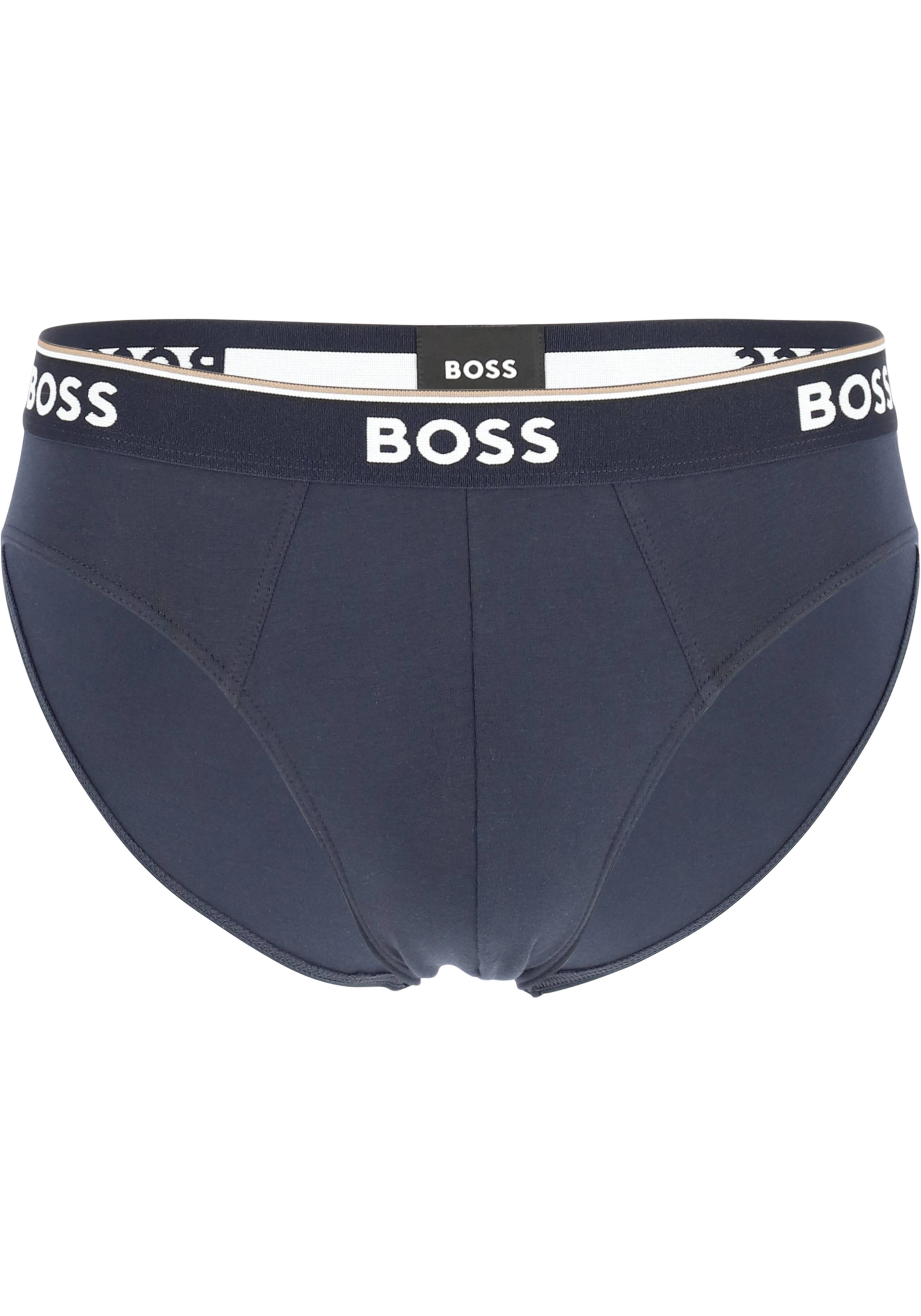 HUGO BOSS Power briefs (3-pack), heren slips, blauw, navy, grijs