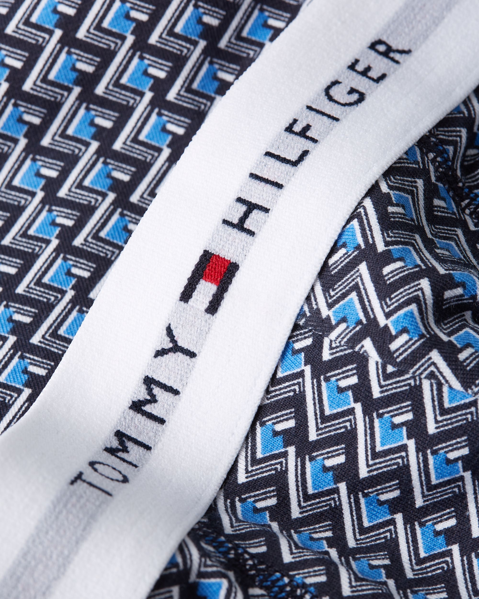 Tommy Hilfiger trunk (3-pack), heren boxers normale lengte, blauw, lichtblauw, print