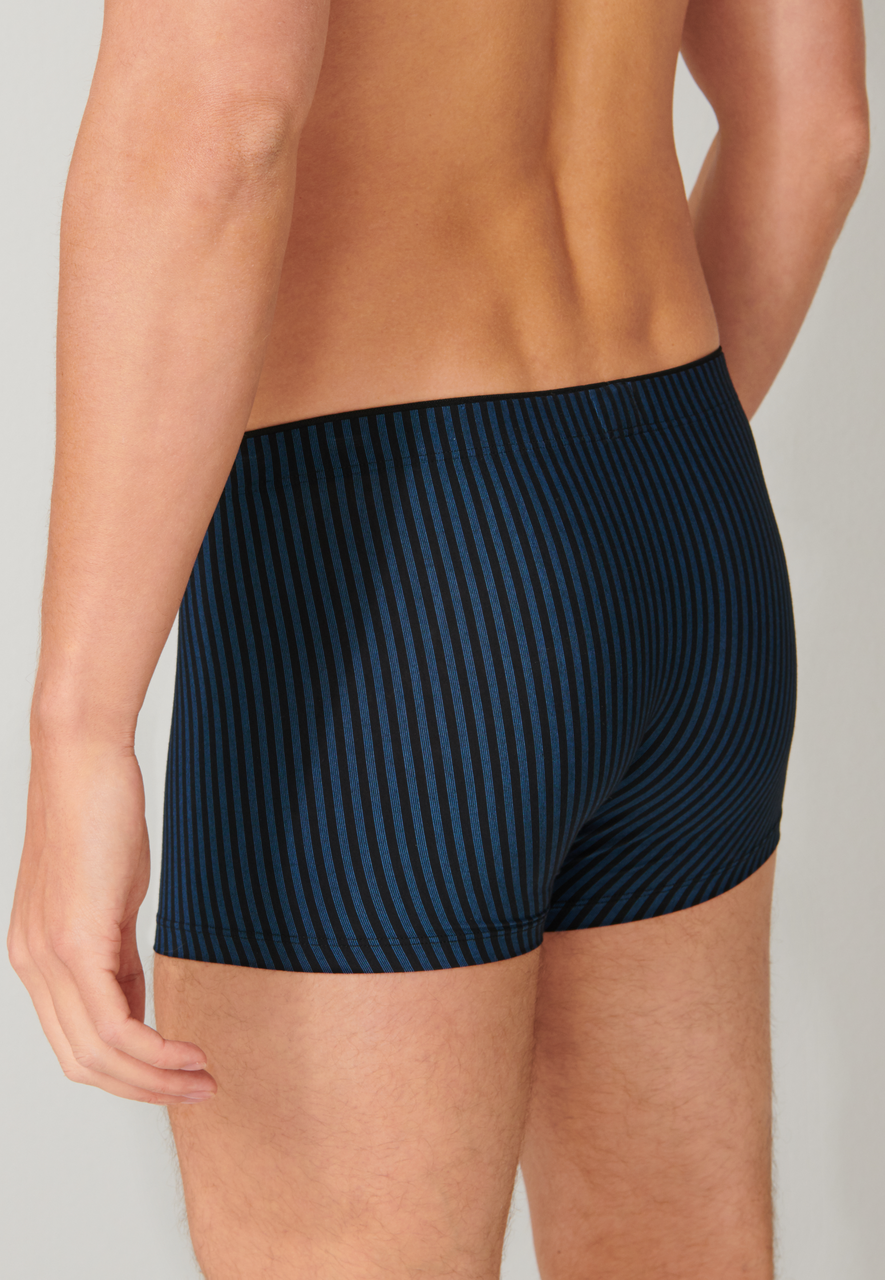 SCHIESSER Long Life Soft boxer (1-pack), heren shorts marine-zwart gestreept