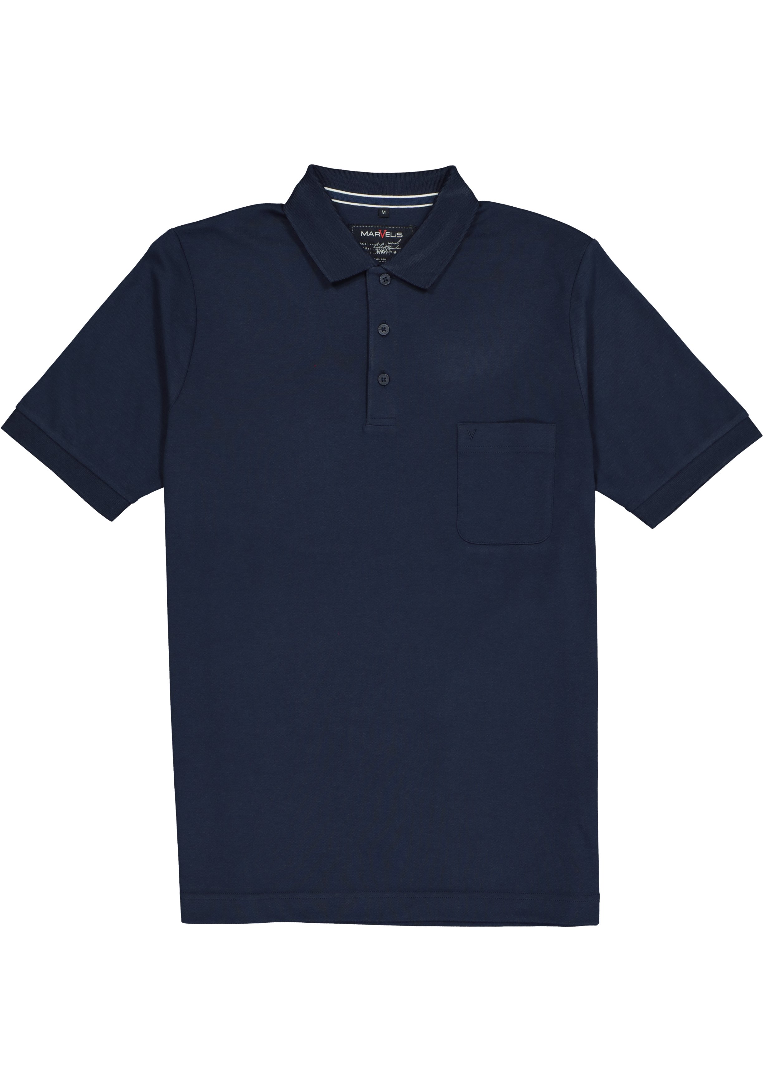 MARVELIS modern fit poloshirt, Quick Dry, marine blauw 