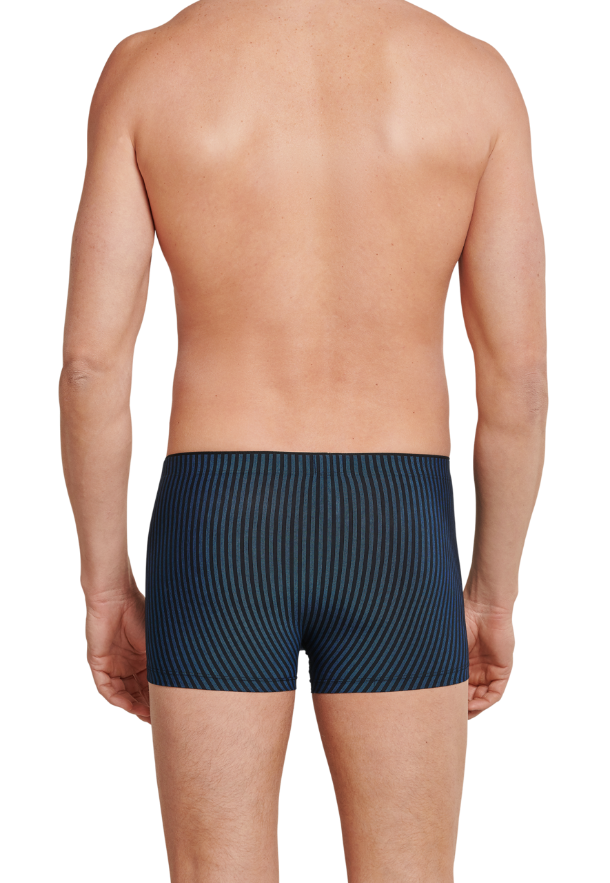 SCHIESSER Long Life Soft boxer (1-pack), heren shorts marine-zwart gestreept