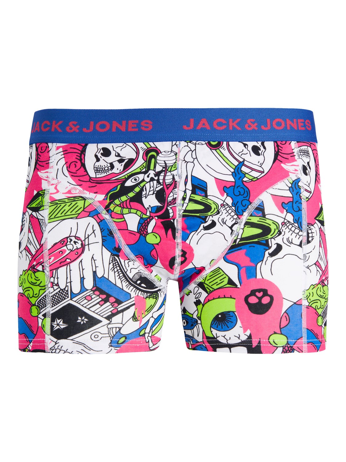 JACK & JONES Jacspace skull trunk (1-pack), heren boxer normale lengte, blauw