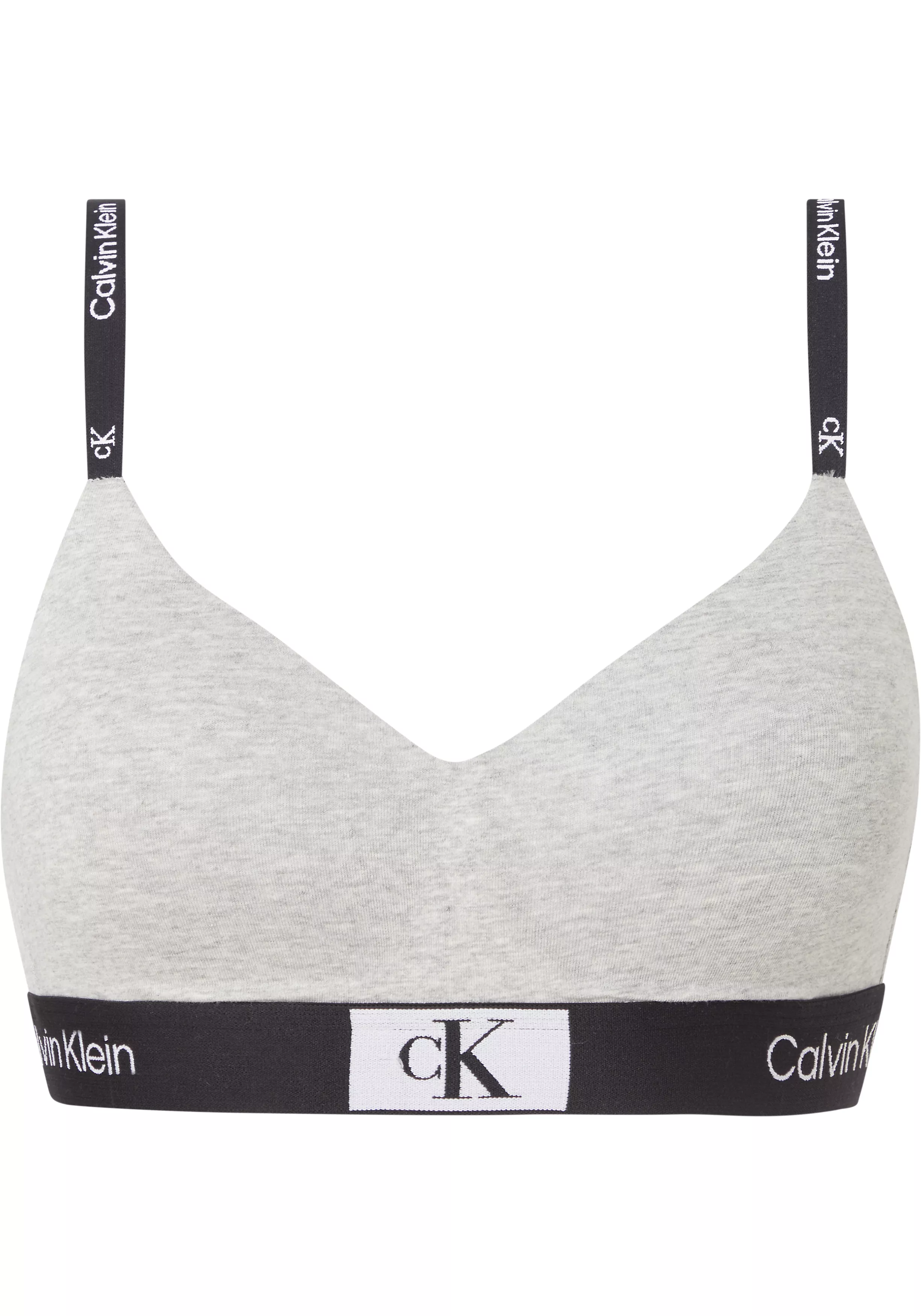 Calvin Klein dames 1996 lighly lined bralette, bralette, grijs