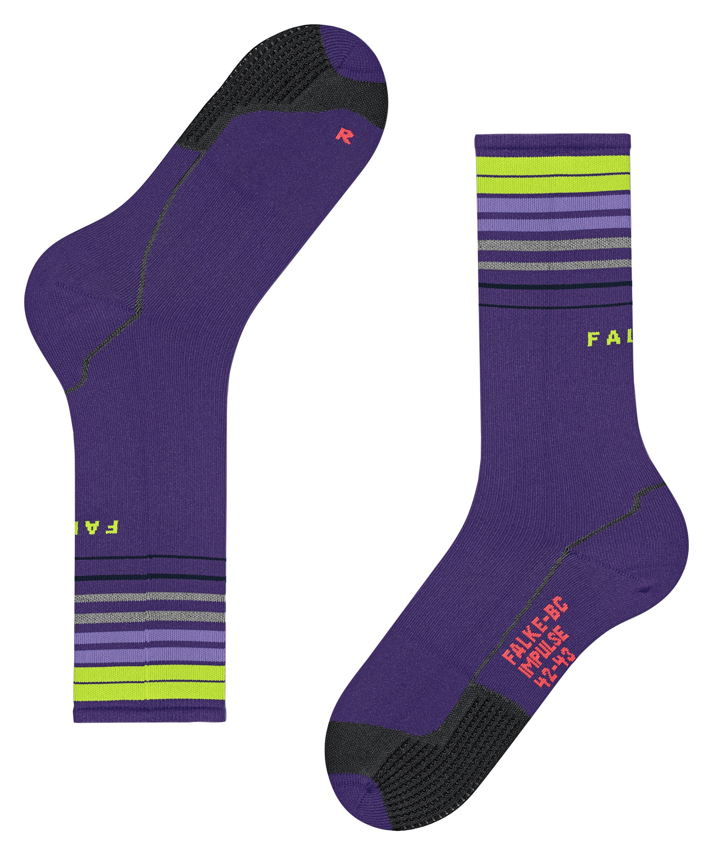 FALKE BC Impulse Reflect unisex biking sokken , paars (amethyst)