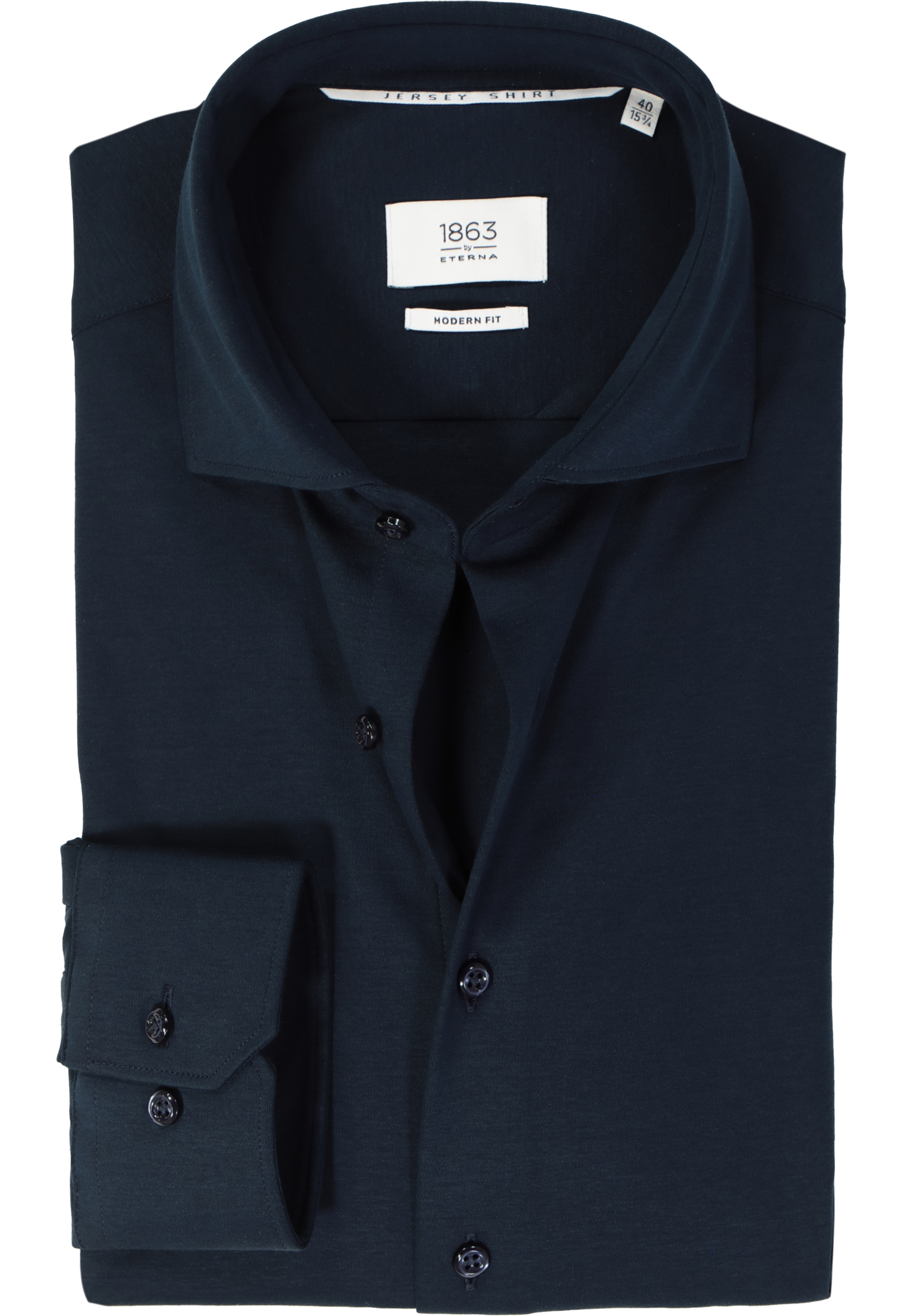 ETERNA modern fit overhemd, jersey heren overhemd, donkerblauw