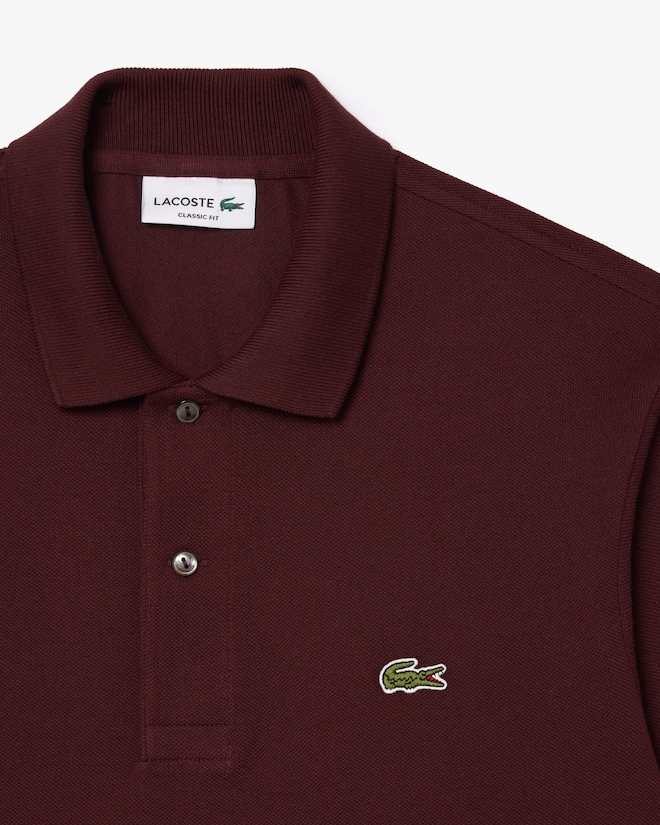 Lacoste Classic Fit polo lange mouw, espresso bruin