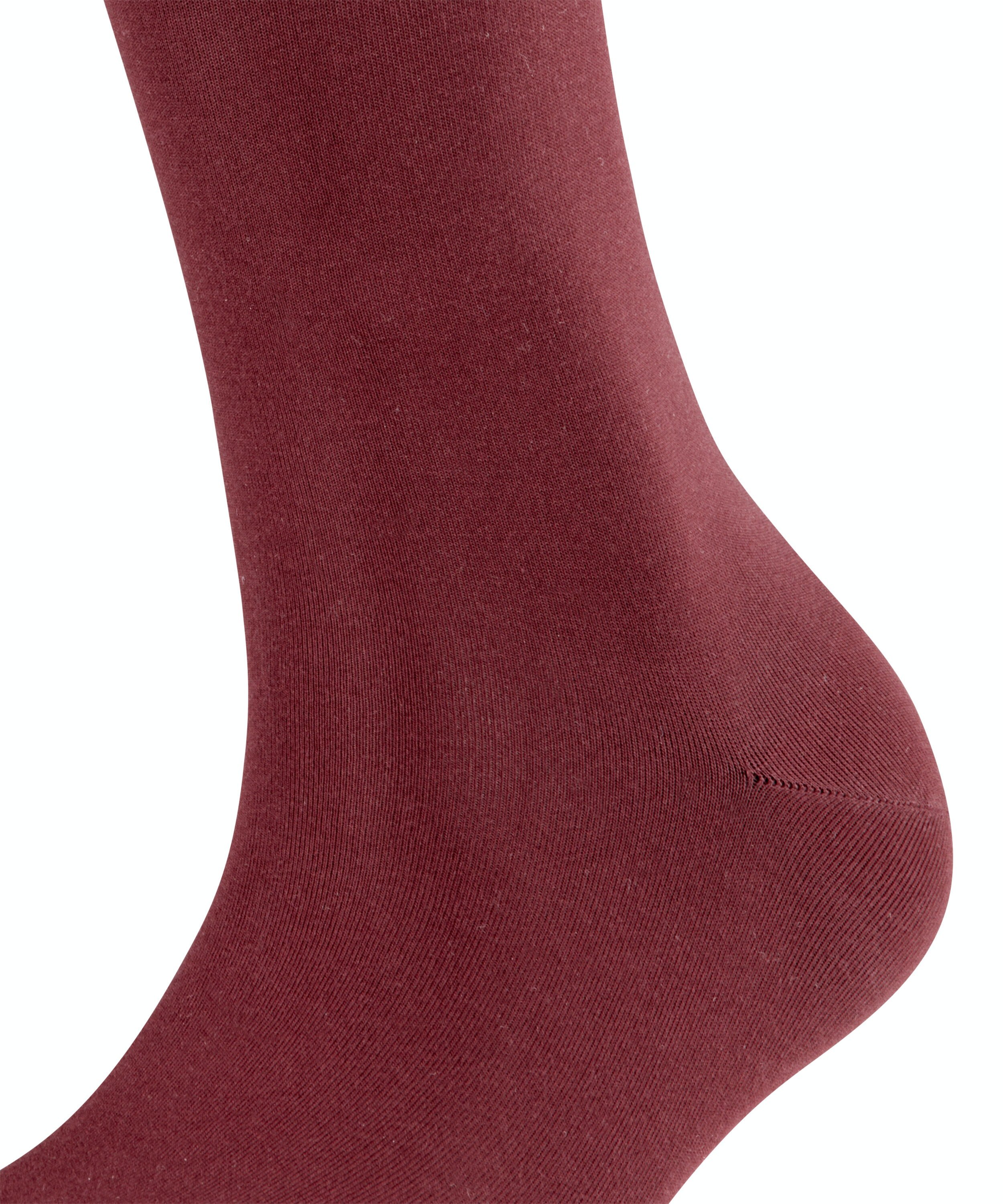 FALKE Cotton Touch dames kniekousen, donkerrood (barolo)