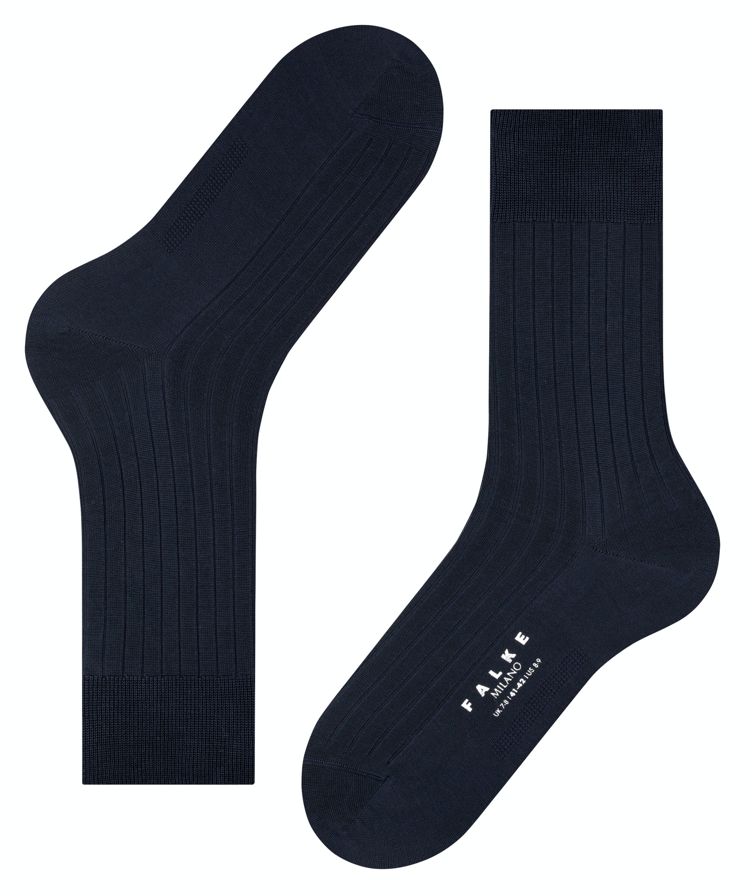 FALKE Milano herensokken, donkerblauw (dark navy)