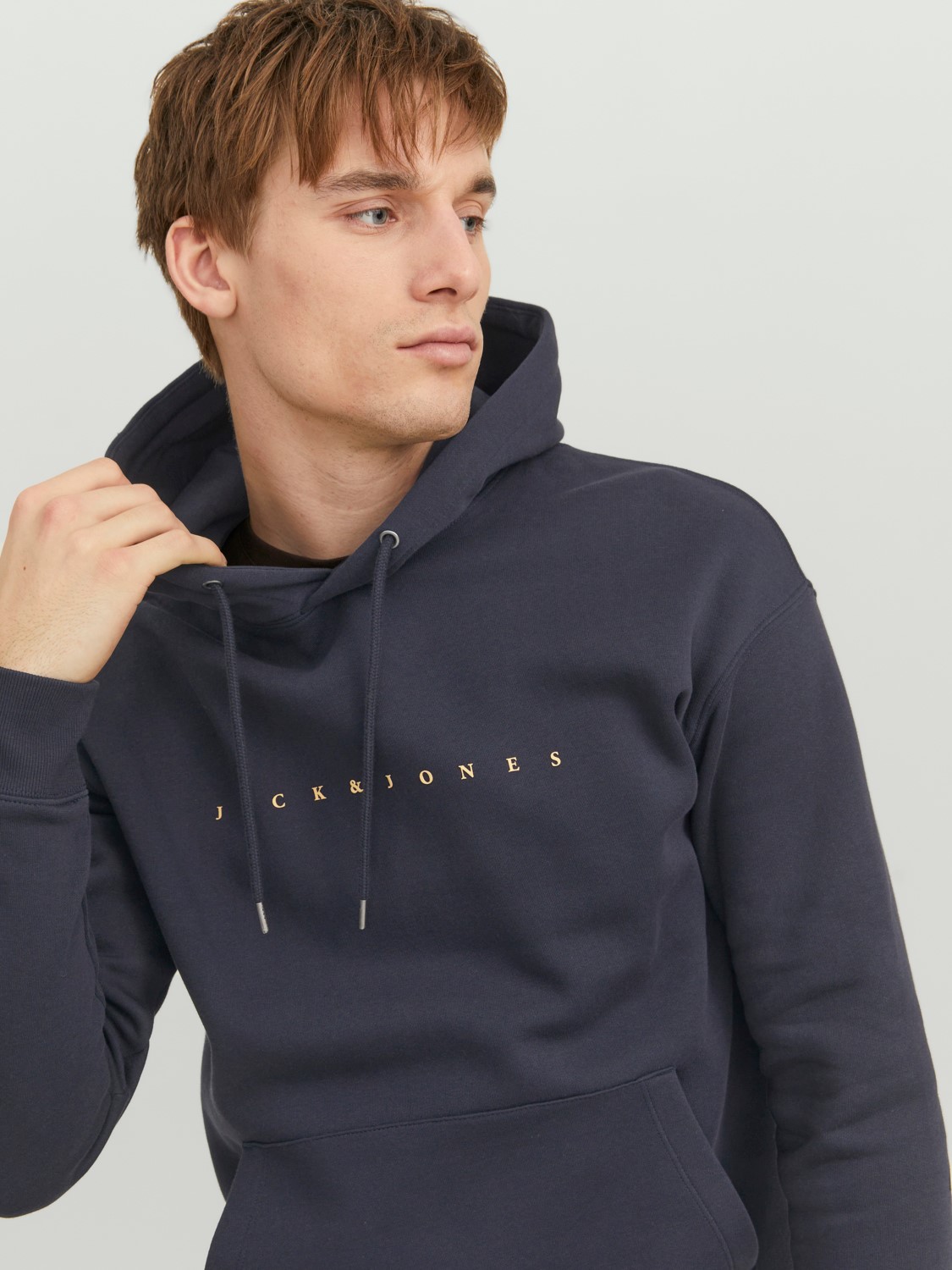 JACK & JONES Star jj sweat hood regular fit, heren hoodie katoenmengsel met capuchon, blauw blauw