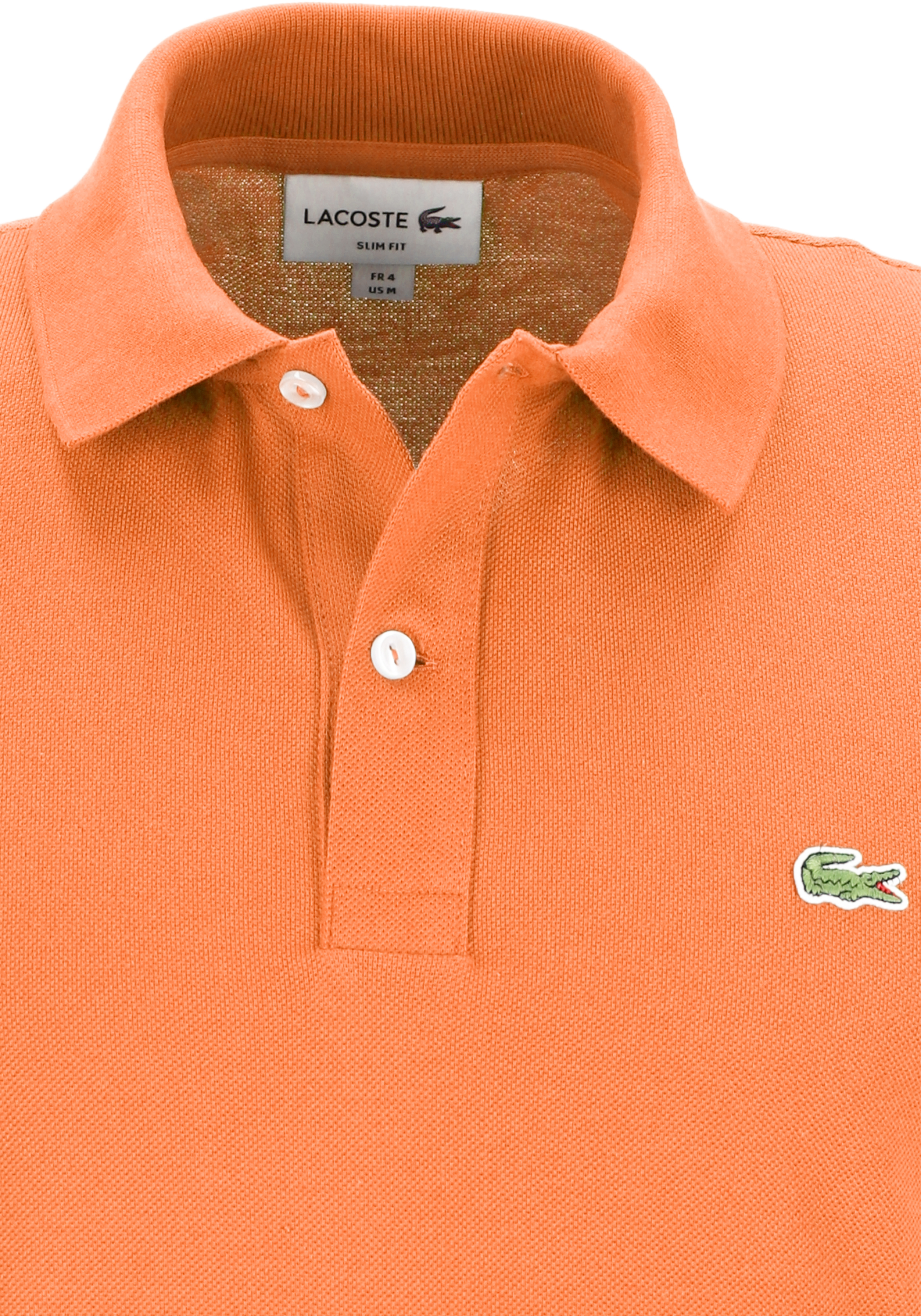 Lacoste Slim Fit polo, cina zalmkleurig