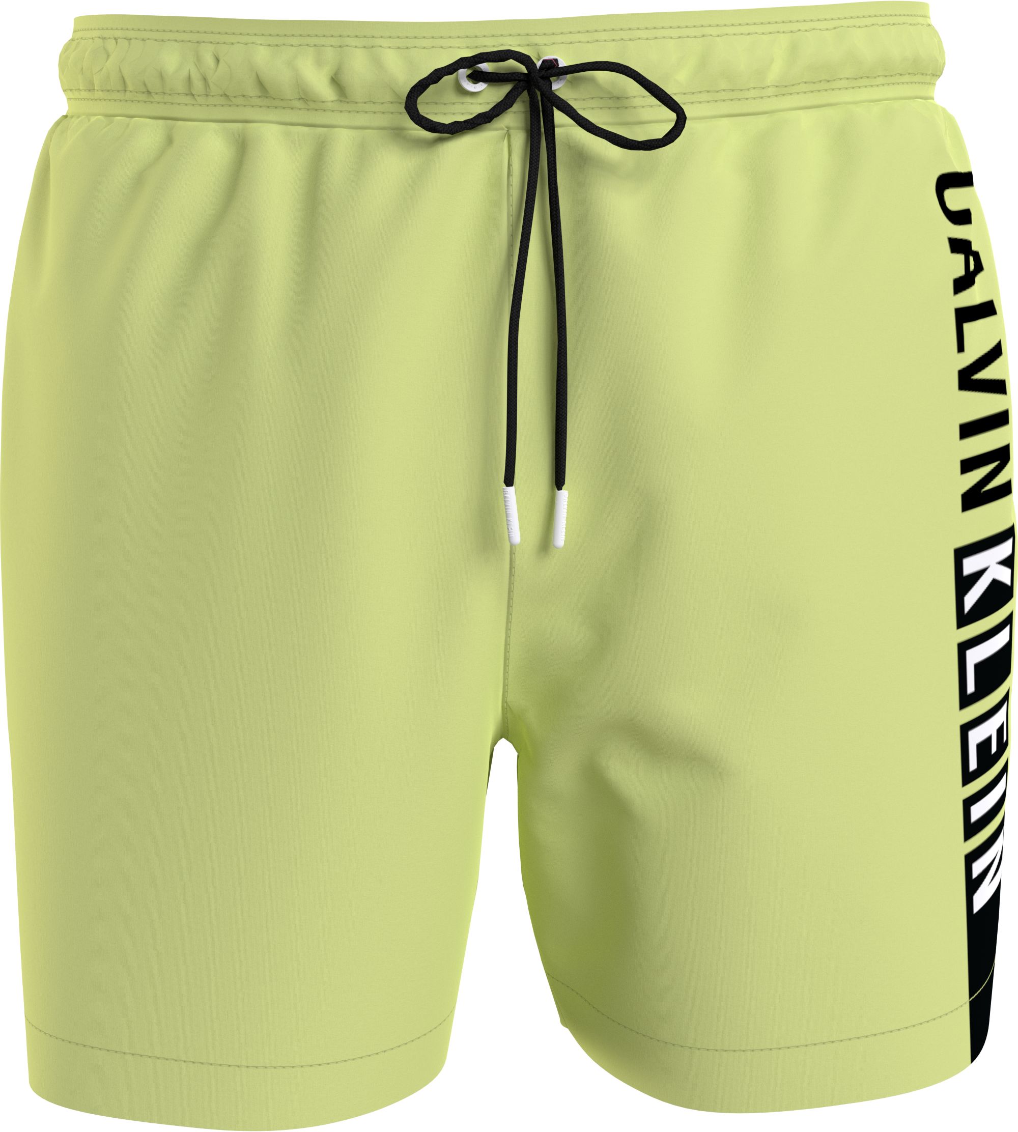 Calvin Klein Medium Drawstring swimshort, heren zwembroek, citroengeel dessin