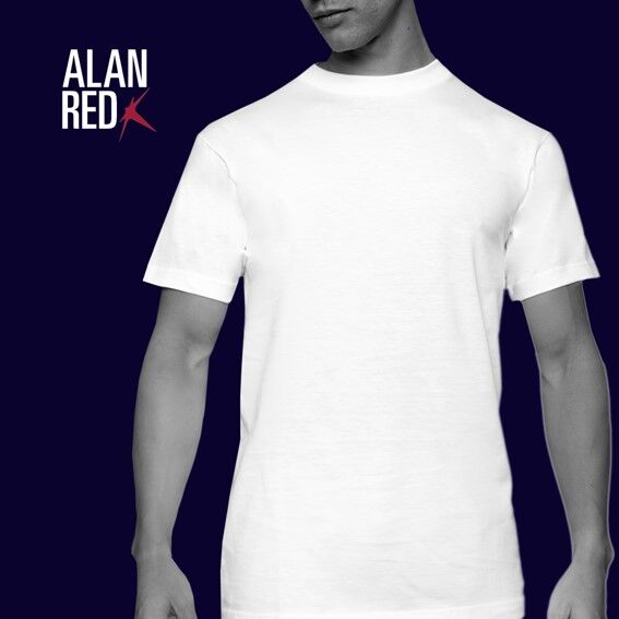 ALAN RED T-shirts Virginia (2-pack), O-hals, zwart 