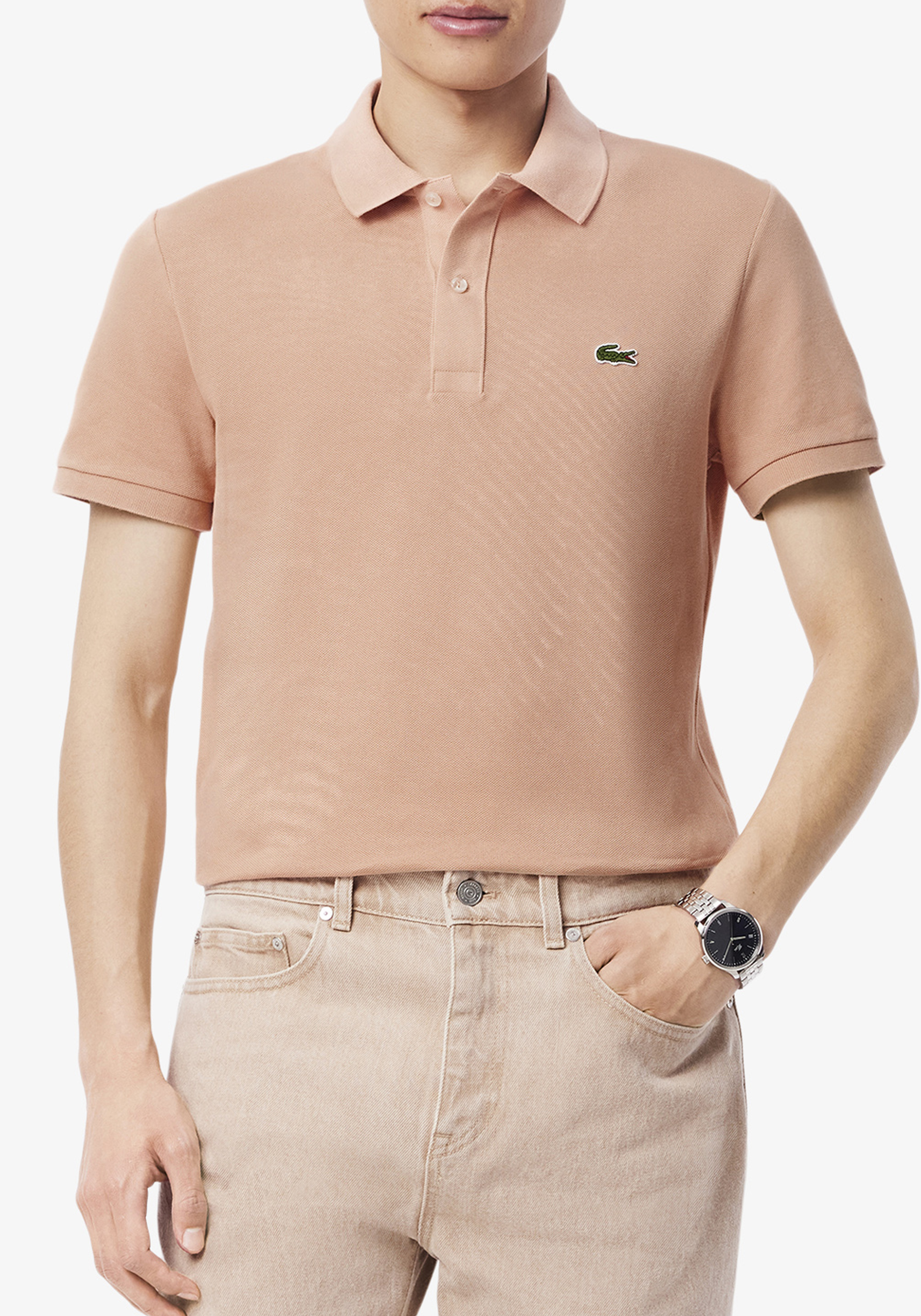 Lacoste Slim Fit polo, latte beige