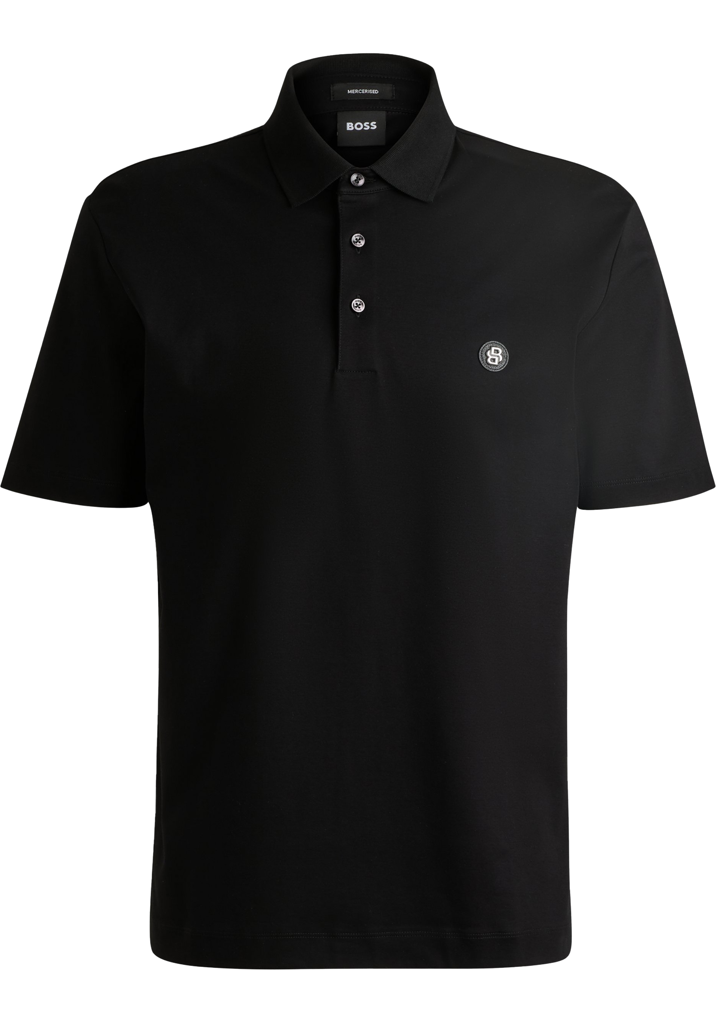 BOSS Parris regular fit heren polo, pique, zwart