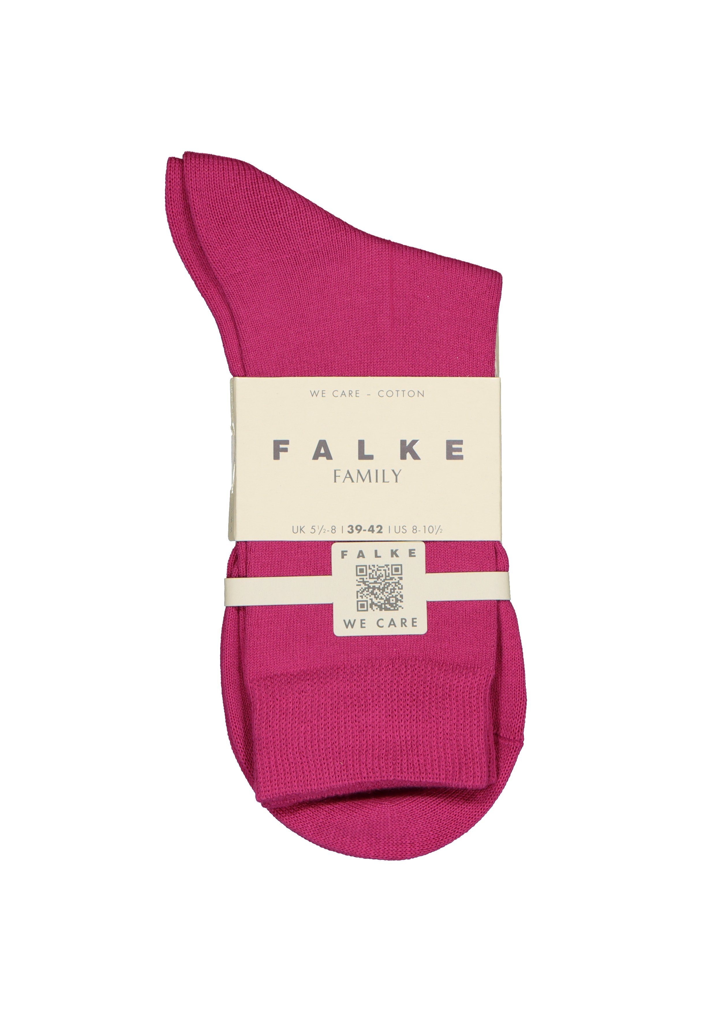 FALKE Family damessokken, katoen, fuchsia roze (berry)