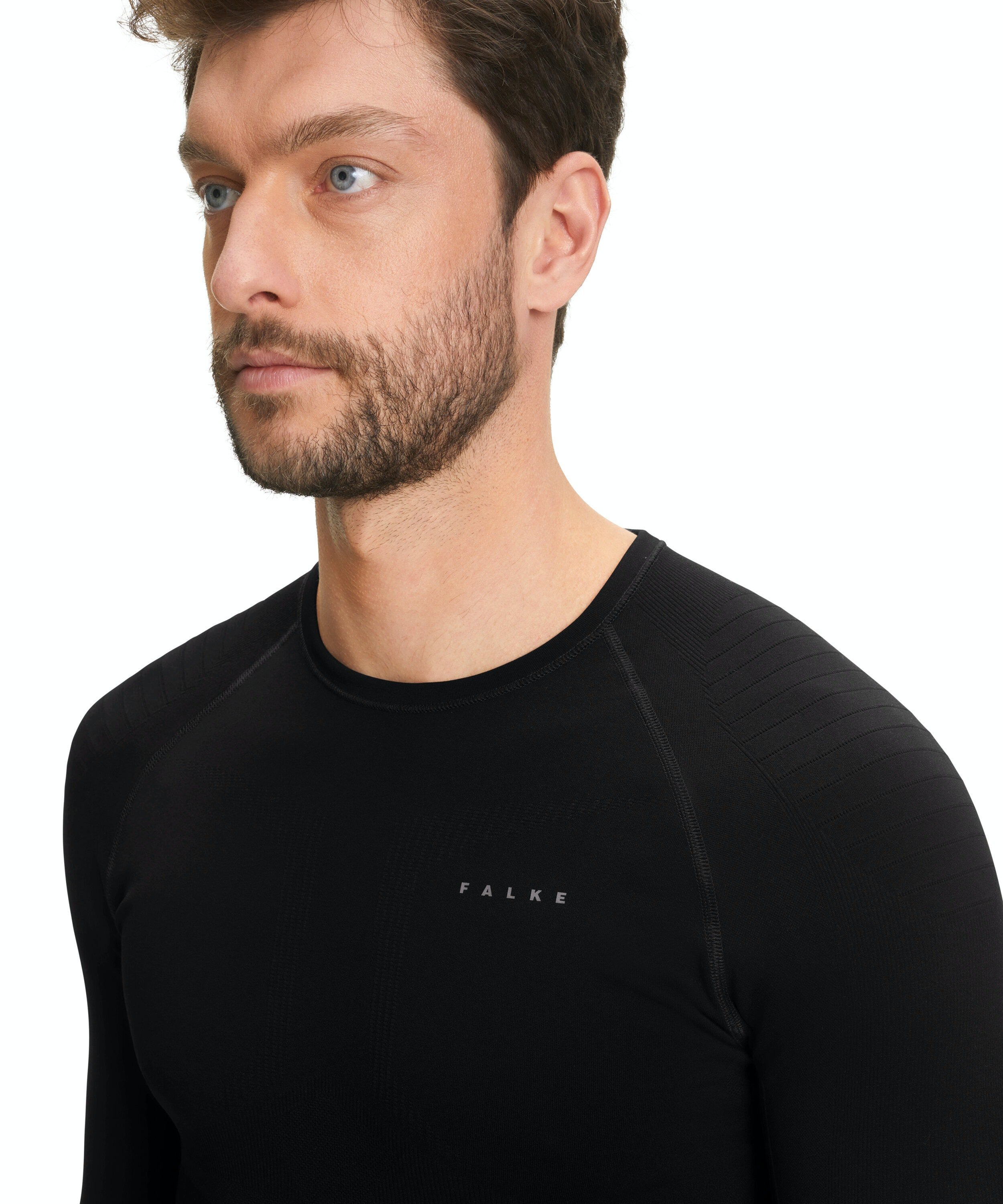 FALKE heren lange mouw shirt Maximum Warm, thermoshirt, zwart (black)