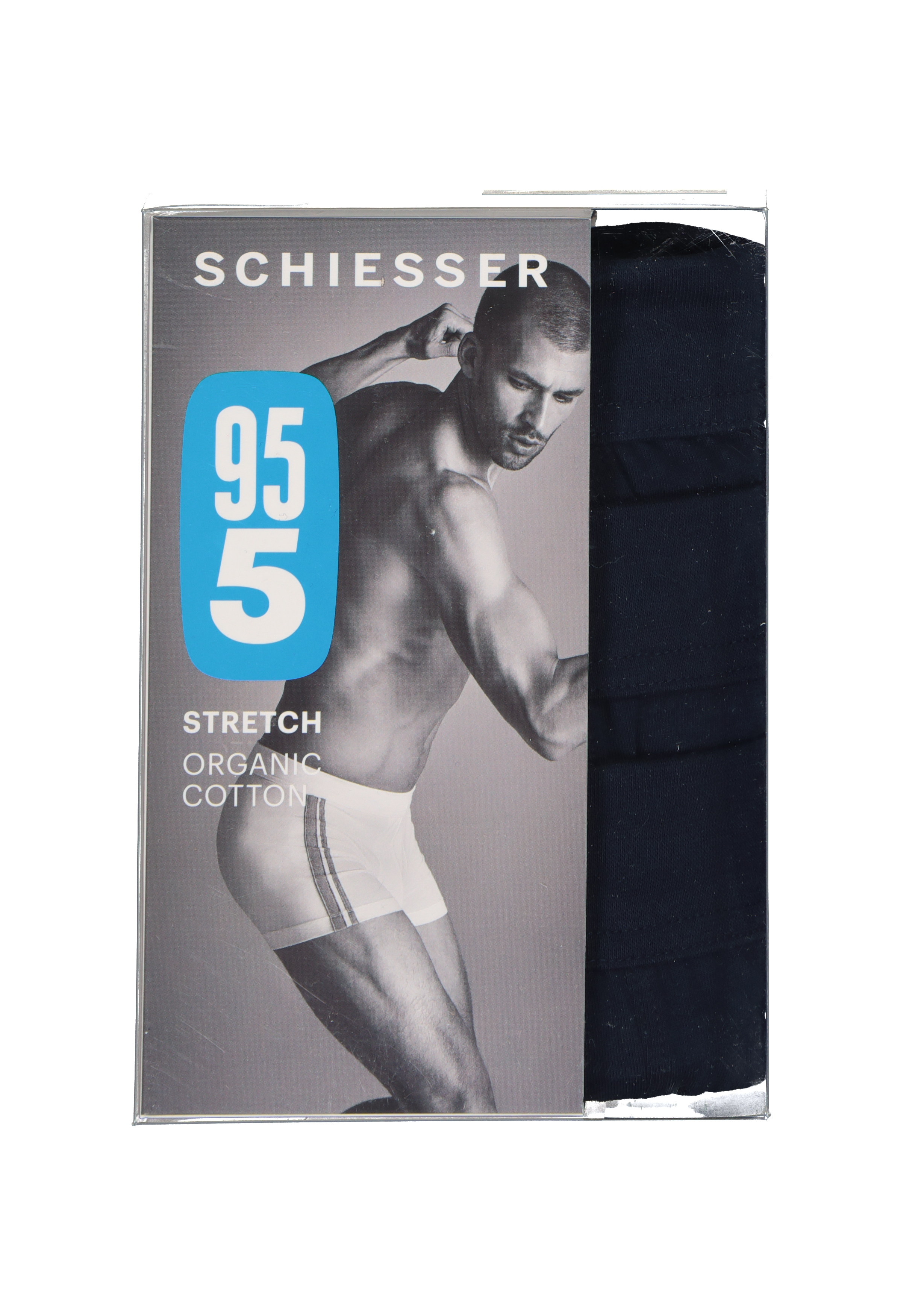 SCHIESSER 95/5 Stretch shorts (3-pack), donkerblauw