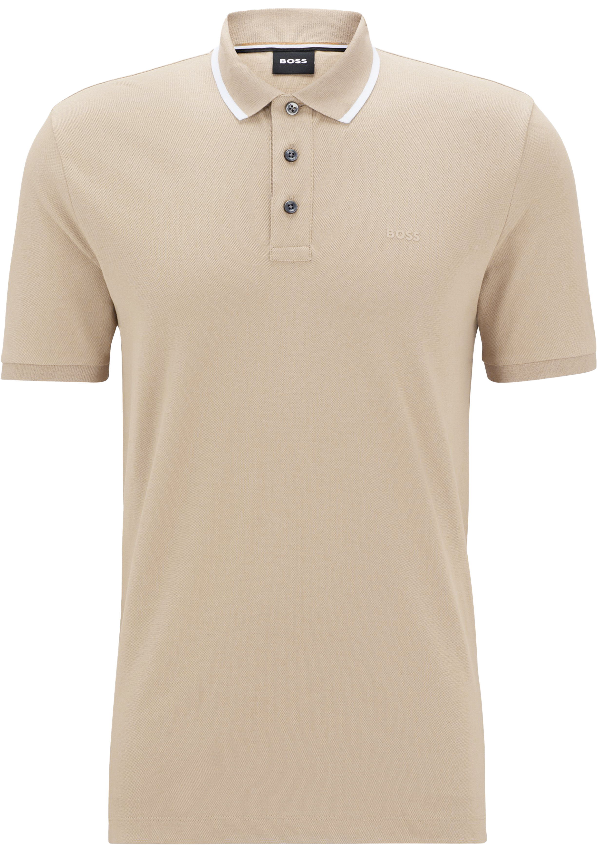 BOSS Parlay regular fit polo, pique, beige