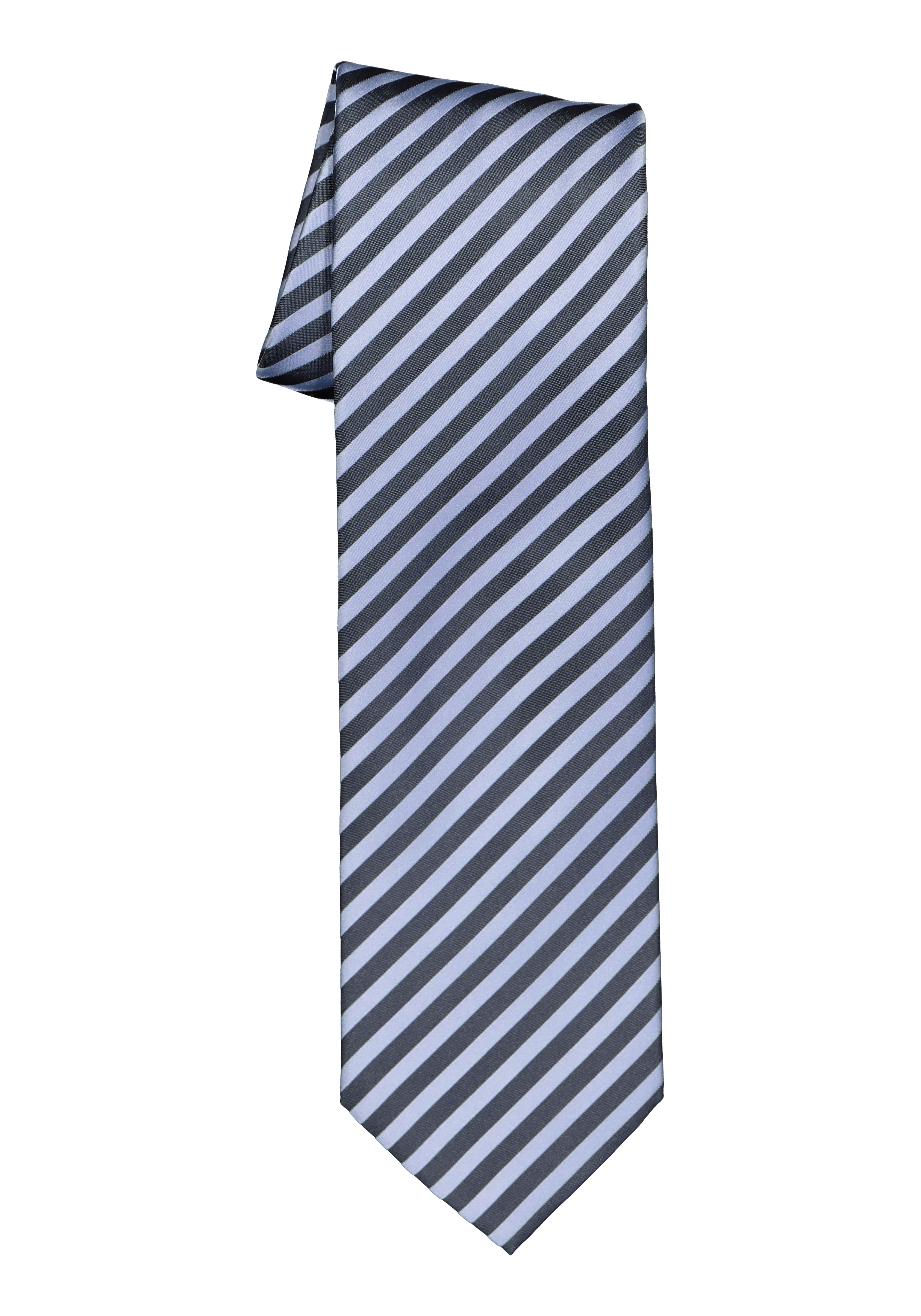 OLYMP stropdas, blauw-lichtblauw gestreept    