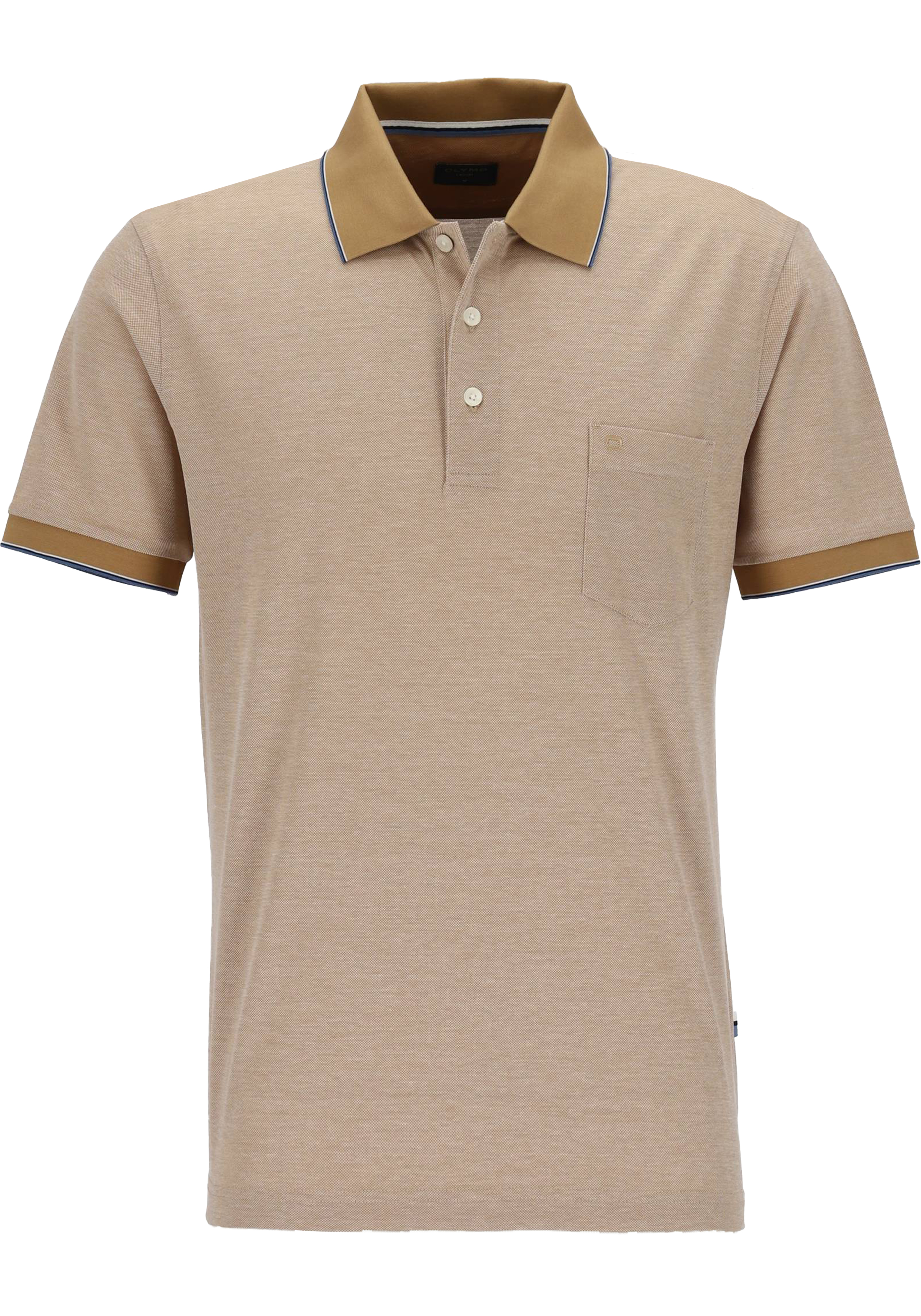 OLYMP Polo Casual, modern fit polo, caramel