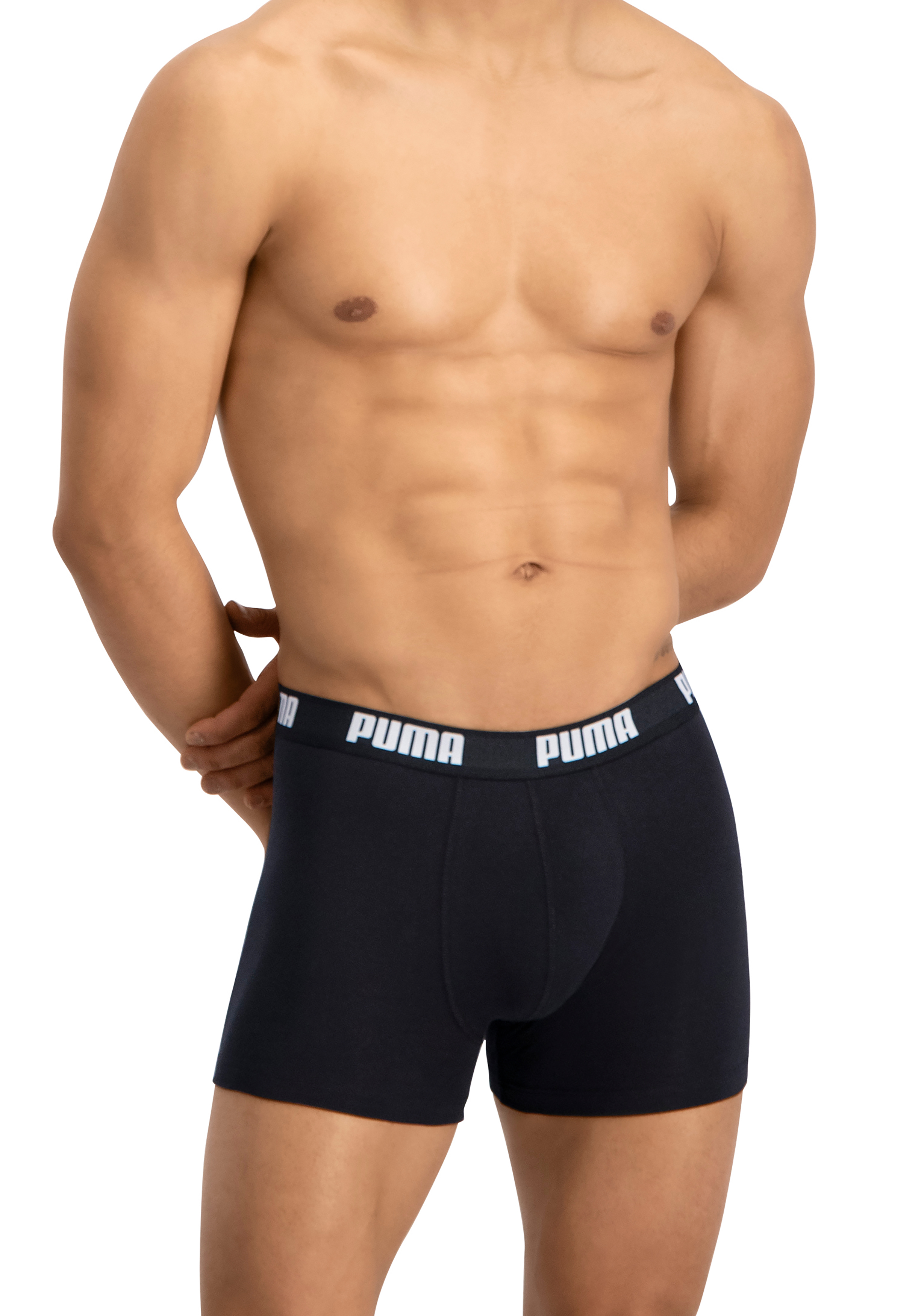 Puma Basic Boxer heren (2-pack), zwart en wit