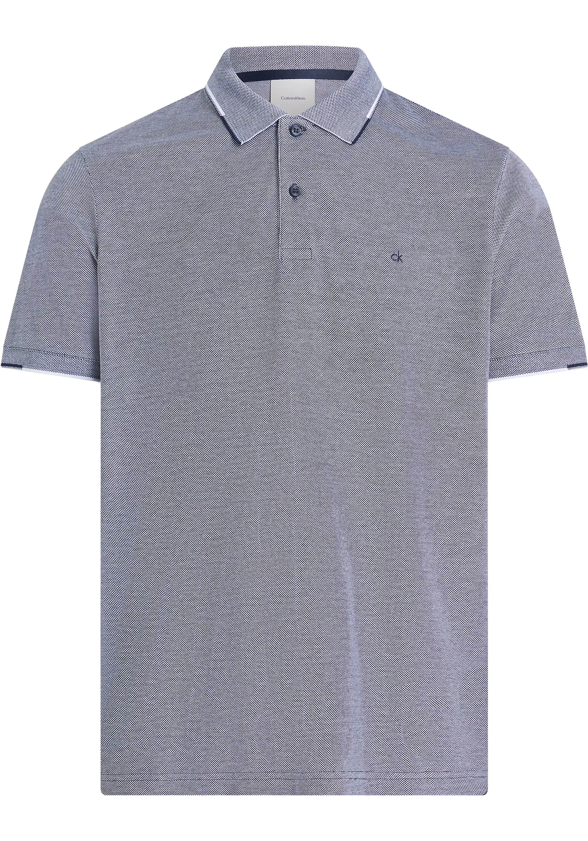 Calvin Klein Oxford Two Tone Regular Polo, heren poloshirt, donkergroen