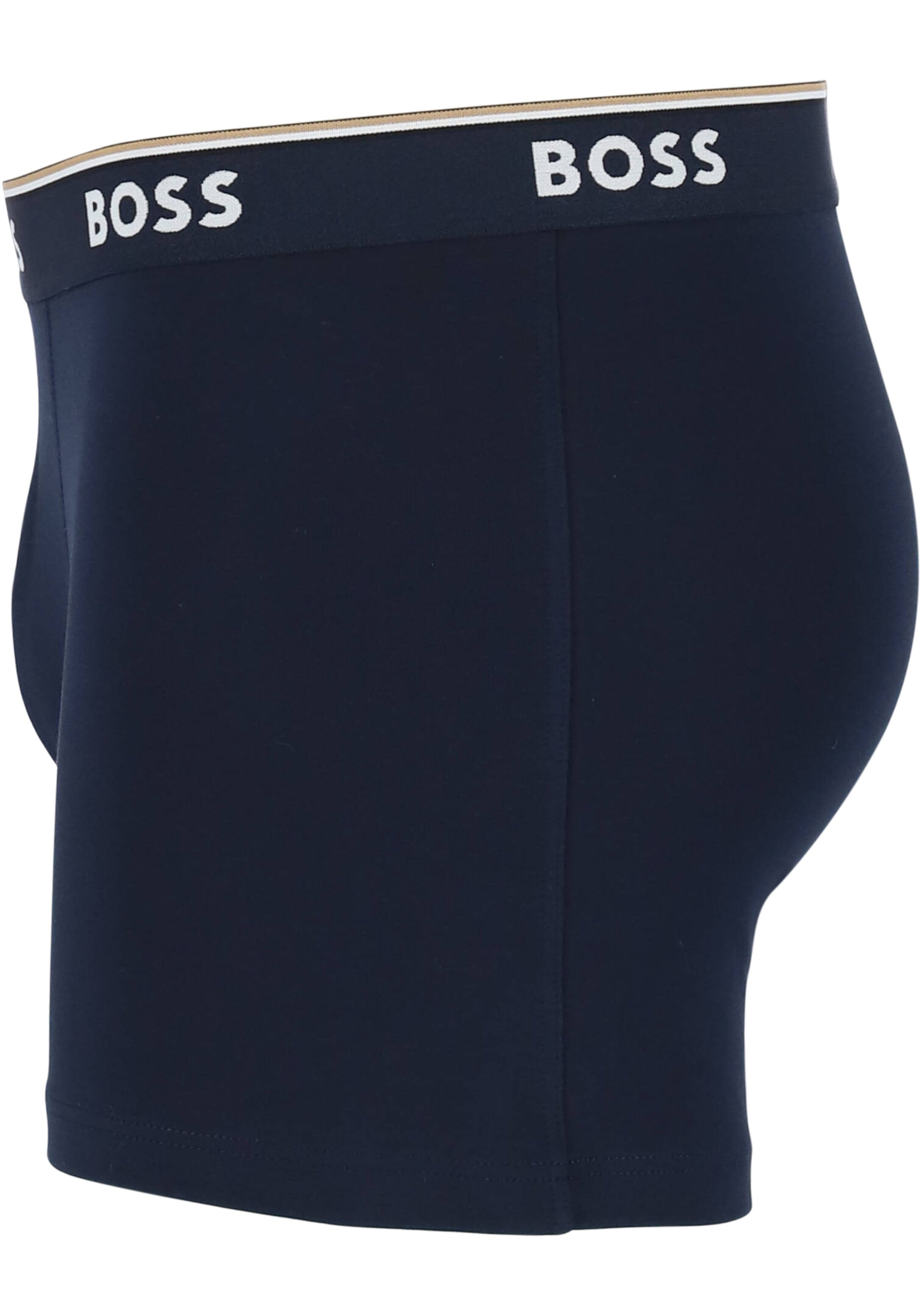 HUGO BOSS Power boxer briefs (3-pack), heren boxers normale lengte, navy, blauw, grijs