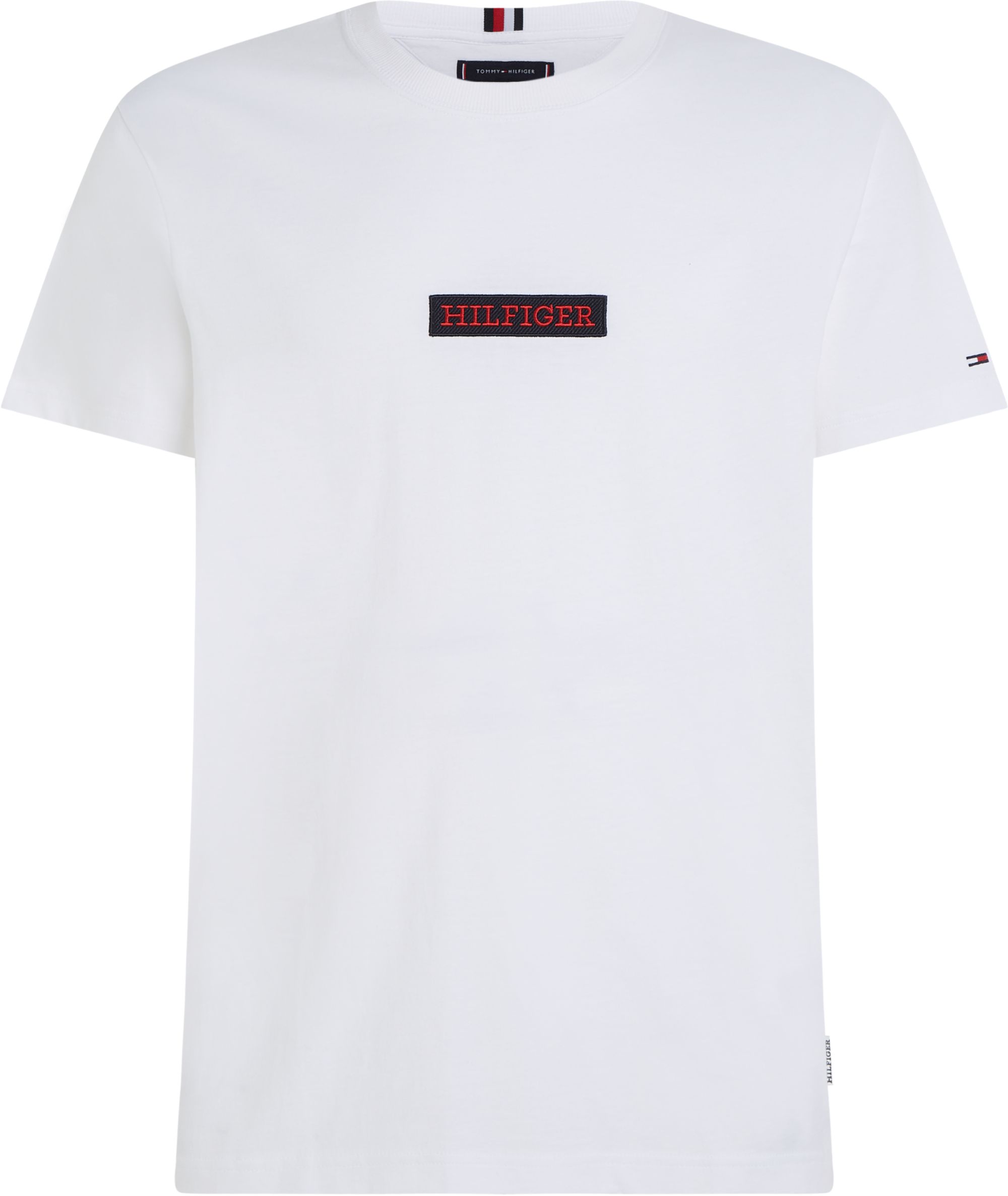 Tommy Hilfiger Monotype Box Tee, heren T-shirt korte mouw O-hals, wit